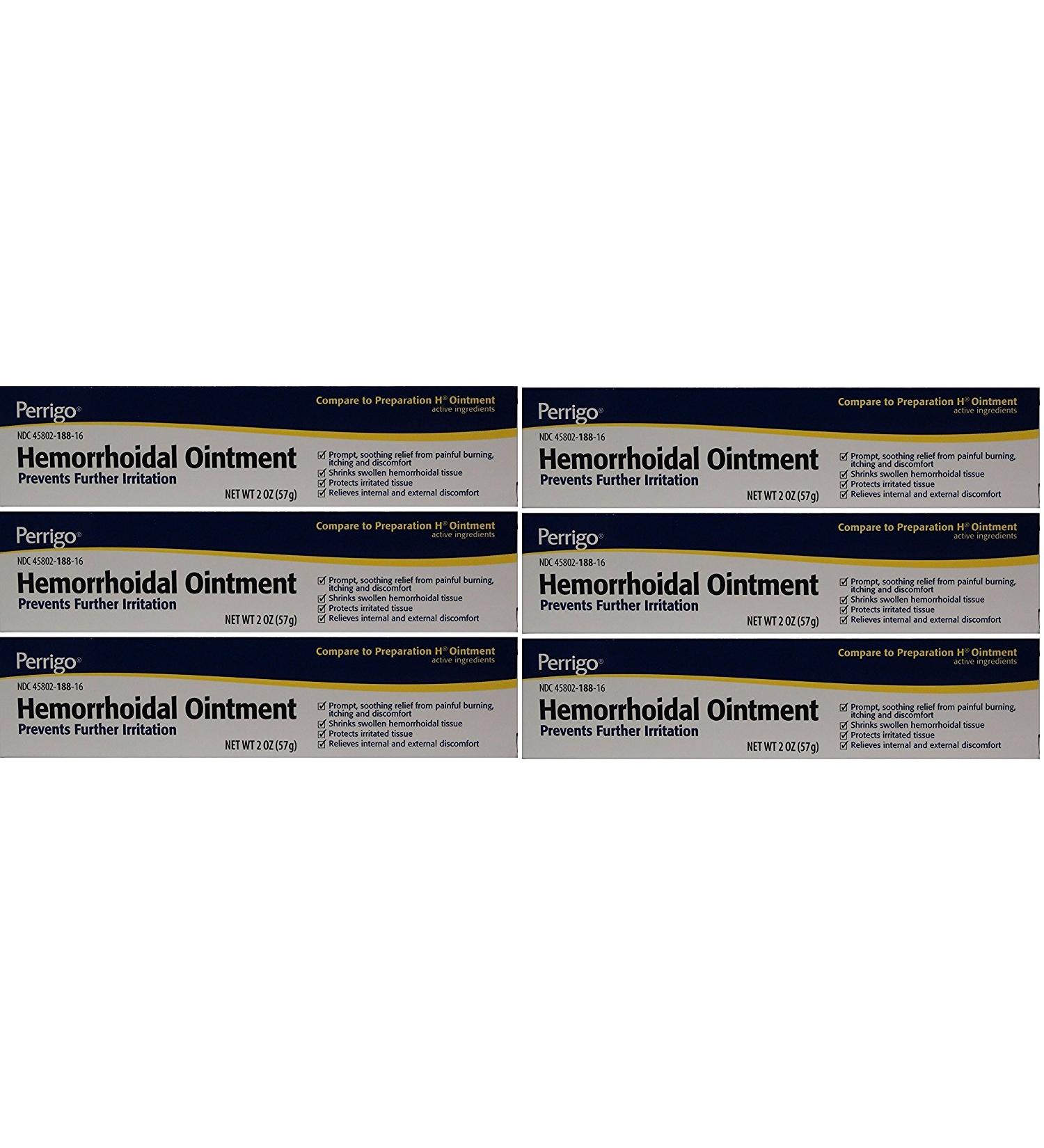 Hemorrhoidal Pain Relief Ointment Generic for Preparation H for Fast Relieves of Internal and External Hemorrhoid Symptoms 2 oz. Per Tube Total 12 oz. by PERRIGO PHARMACEUTICALS