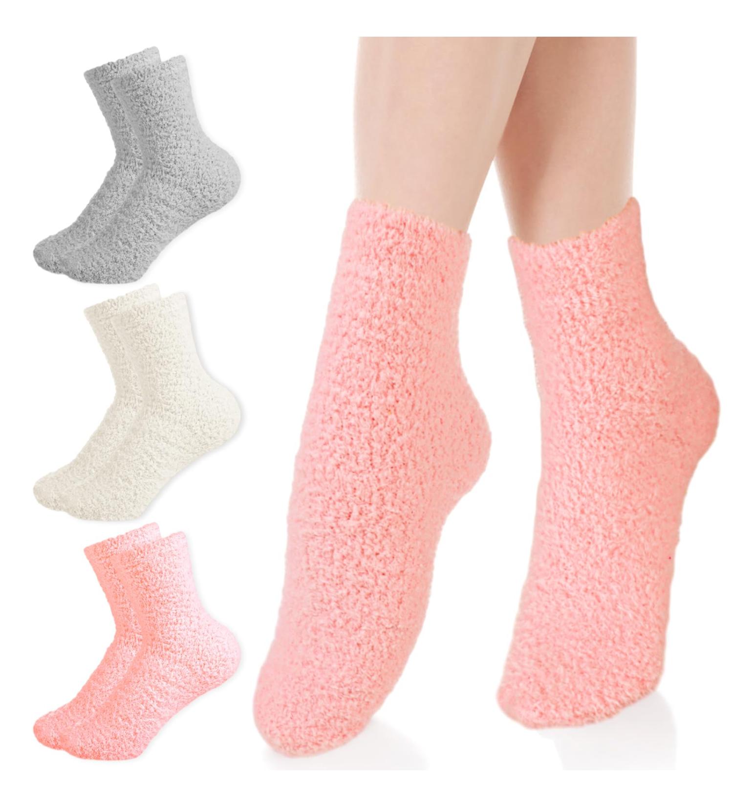 CIATBYYJ Set of 3 pairs of women's cozy gel socks - Moisturizing spa socks - Coral lotion socks - Buy Online on GoSupps.com
