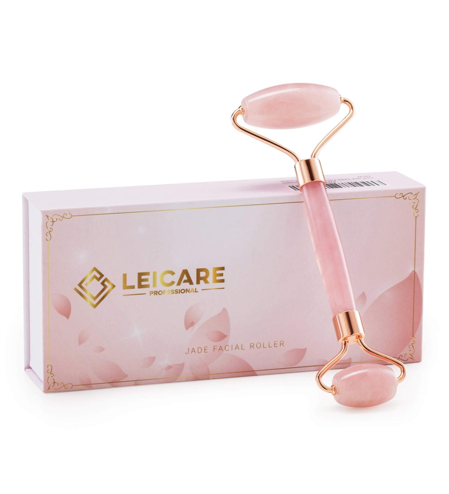 Rose Quartz Jade Roller for Face - Skin Care Massager for Women - Reduce Stress, Wrinkles, and Puffiness - Buy Online on GoSupps.com