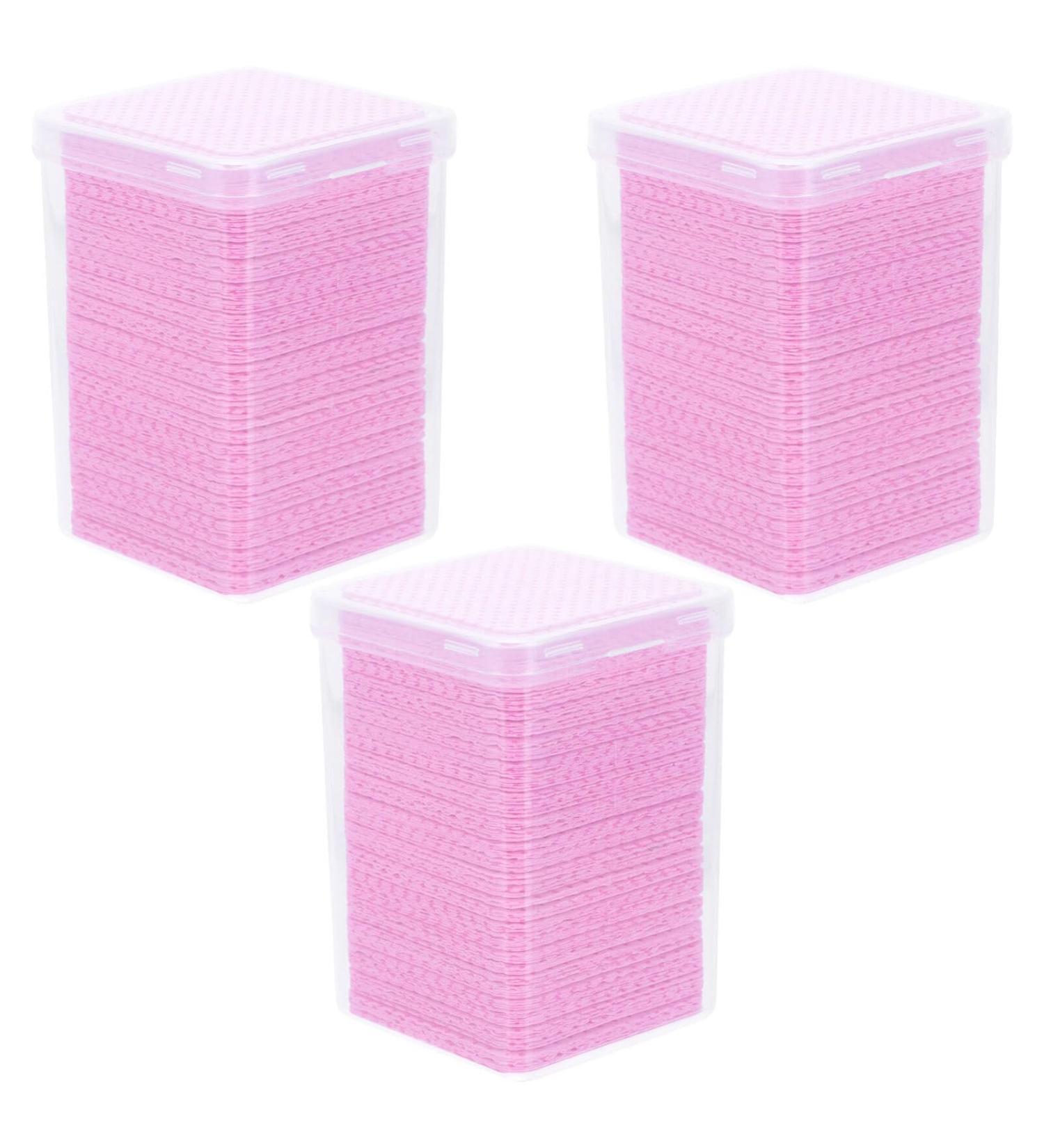 FOMIYES 600Pcs Lint Glue Wipes for Eyelash Extension & Nail Polish | Pink Cleaning Supplies - Buy Online on GoSupps.com