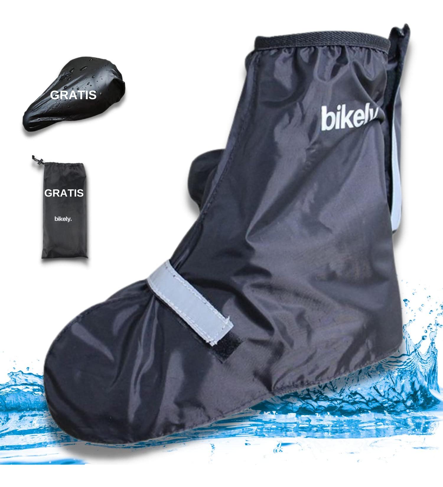 Buy Waterproof Sweatness Overshoes for Bike | Saddle Cover & Bag Included | Sizes 36-46 | Reflective Black & Yellow for Men & Women - Buy Online on GoSupps.com