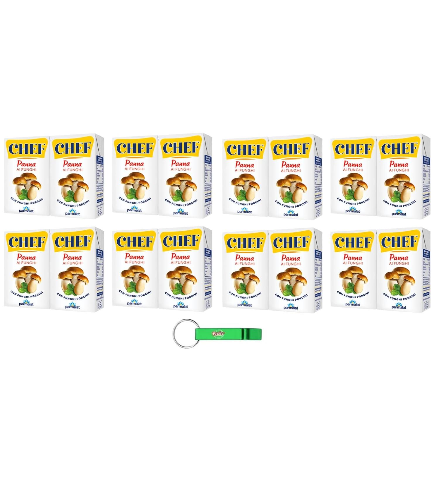 Parmalat Chef Panna ai Funghi Lot de 8 cr mes Porcini aux c pes Id al pour assaisonner les premiers plats de toutes sortes Lot de 2 x 125 ml + porte-cl s Beni Culinari - Buy Online on GoSupps.com