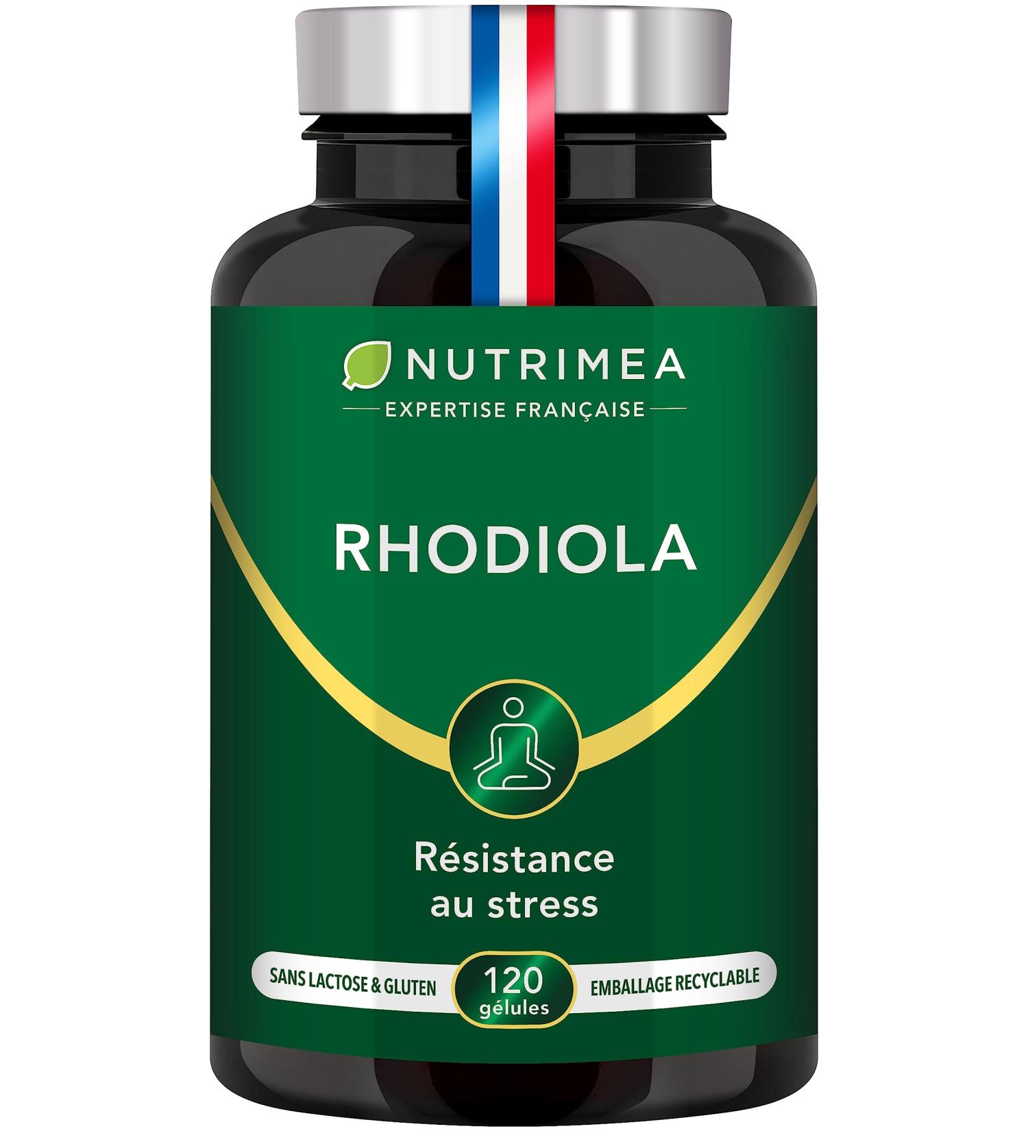 RHODIOLA ROSEA - 400 mg - 100% Pure Formula - Root Extract Titled 3% Salidroside - Stress & Fatigue - Concentration & Cognition - 120 Vegan Capsules - Nutrimea - Made in France - Buy Online on GoSupps.com