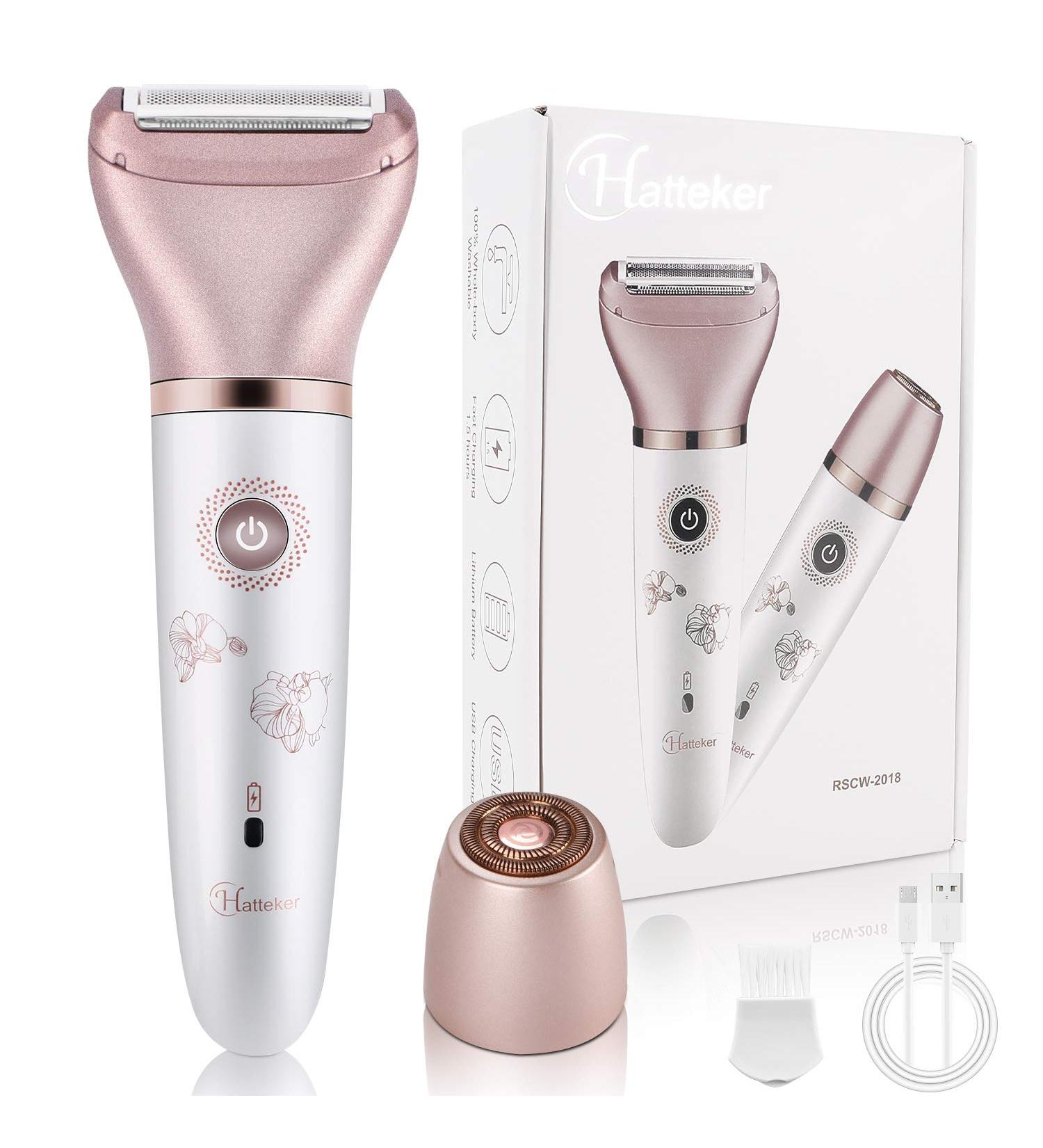 RenFox Electric Razor for Women - 2 in 1 Face and Body Shaver - Painless Hair Removal Trimmer - Rechargeable Wet & Dry Bikini Legs Armpit Face - Rose Gold - Buy Online on GoSupps.com