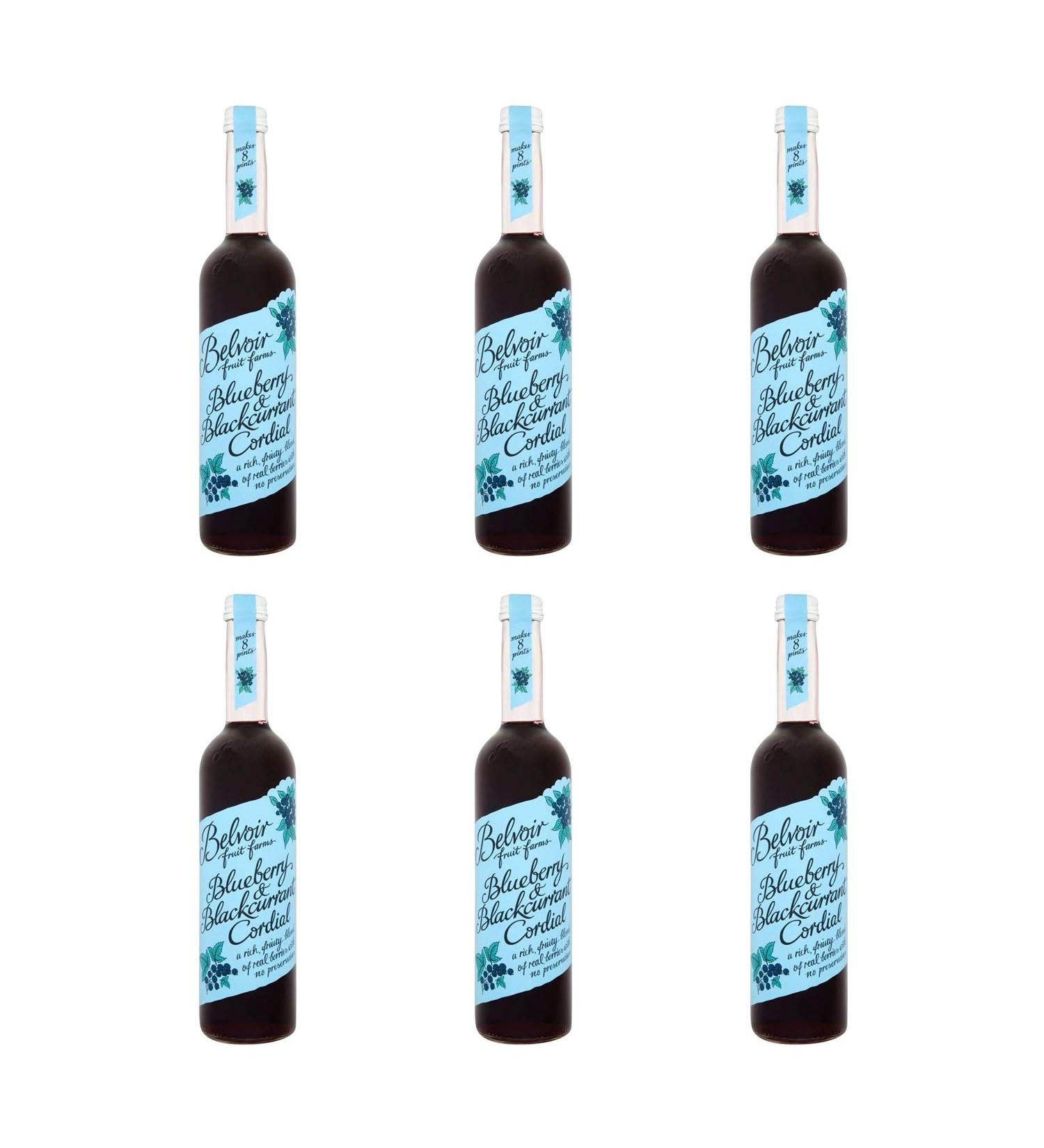 Belvoir Blueberry et sirop de cassis (500ml) - Paquet de 6