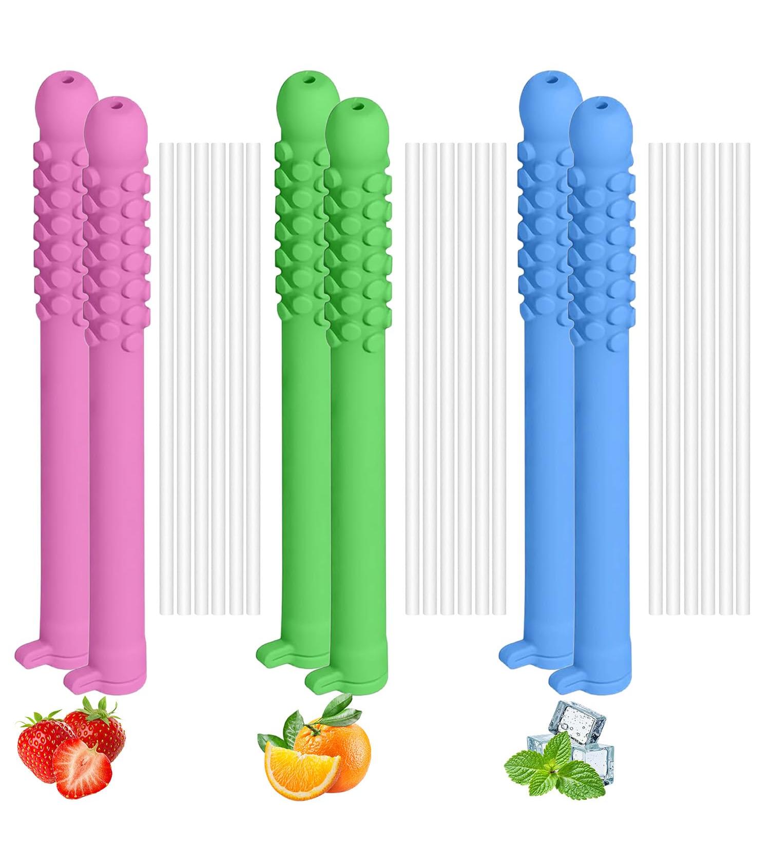 18 Pcs Chewable Essential Oil Breath Stick Chewable Breather Sticks Improve Pen Biting Small Size for Portable Use Suitable for Carrying Around - Buy Online on GoSupps.com