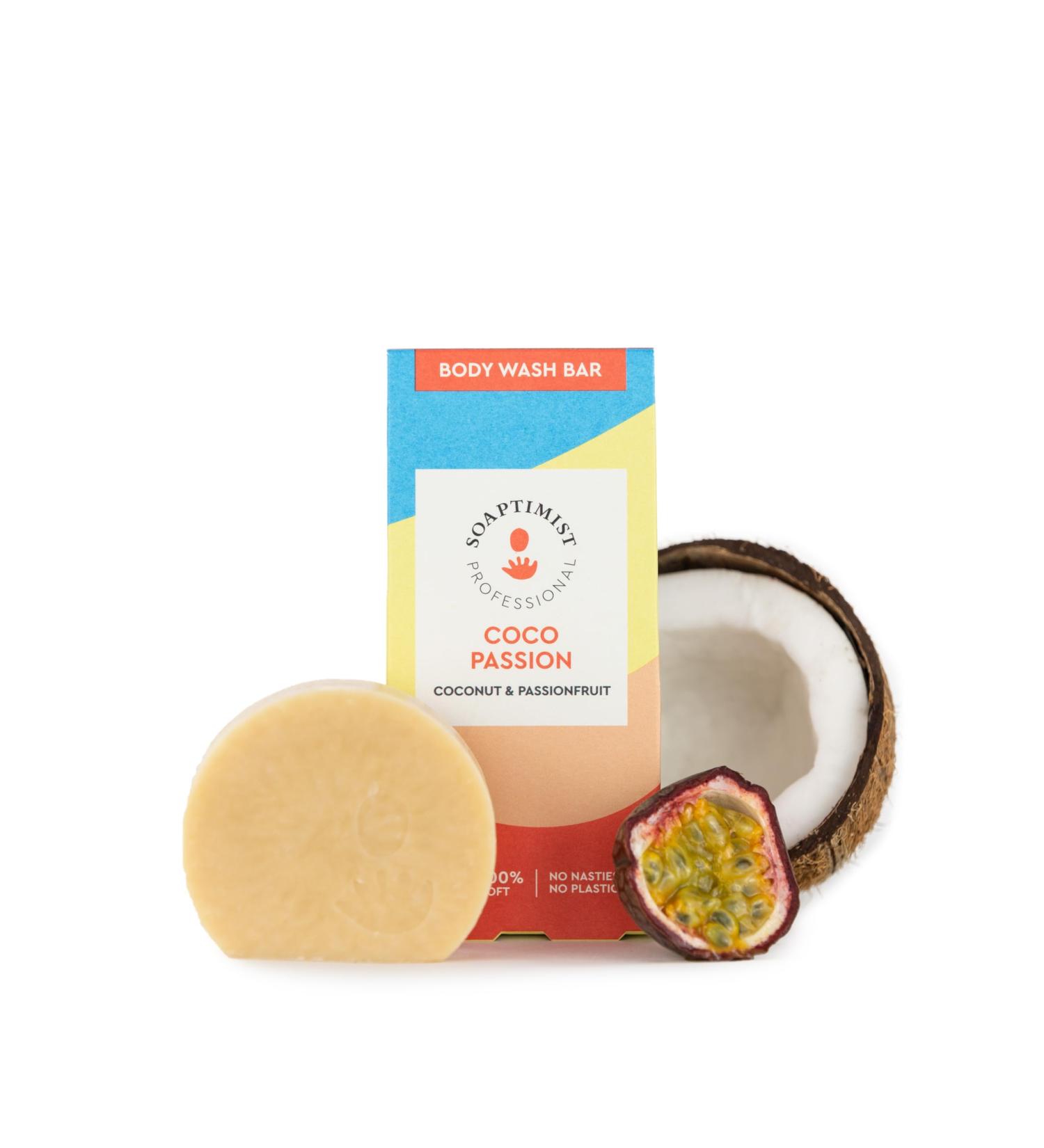 Soaptimist Coco Passion Body Bar - Coconut & Passion Fruit Coconut & Passionfruit - Buy Online on GoSupps.com