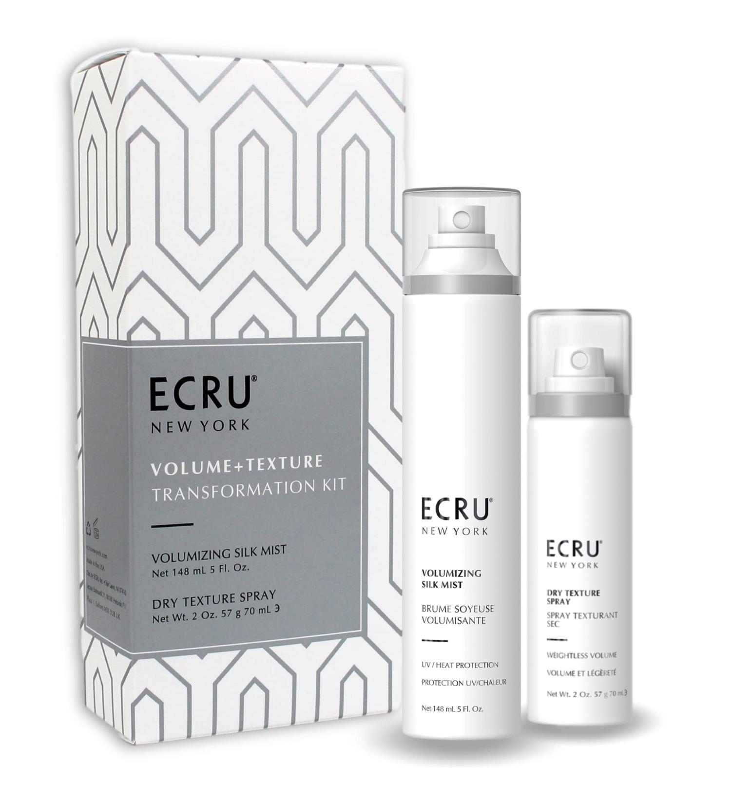 ECRU New York Volume & Texture Hair Transformation Kit | Volumizing Silk Mist 5 oz. + Dry Texture Spray 2 oz. Set of Two for Weightless Shine & Texture - Buy Online on GoSupps.com