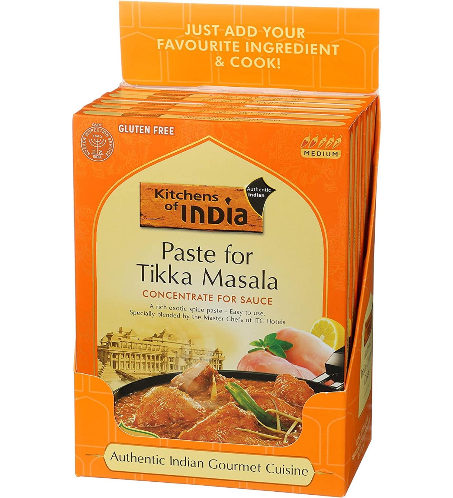 Kitchens of India Authentic Indian Tikka Masala Paste - 100g (Pack of 12) - Buy Online on GoSupps.com