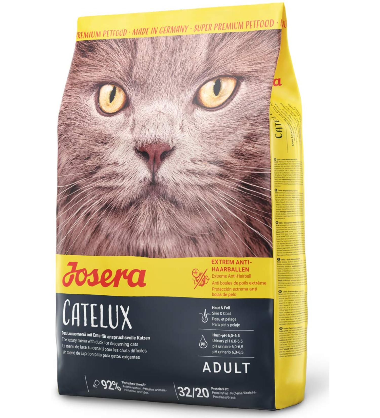 Josera Catelux (1 x 2 kg) |With tasty duck protein & potato for demanding catsSuper premium dry food for adult cats |1 Pack 2 kg (1 Pack)