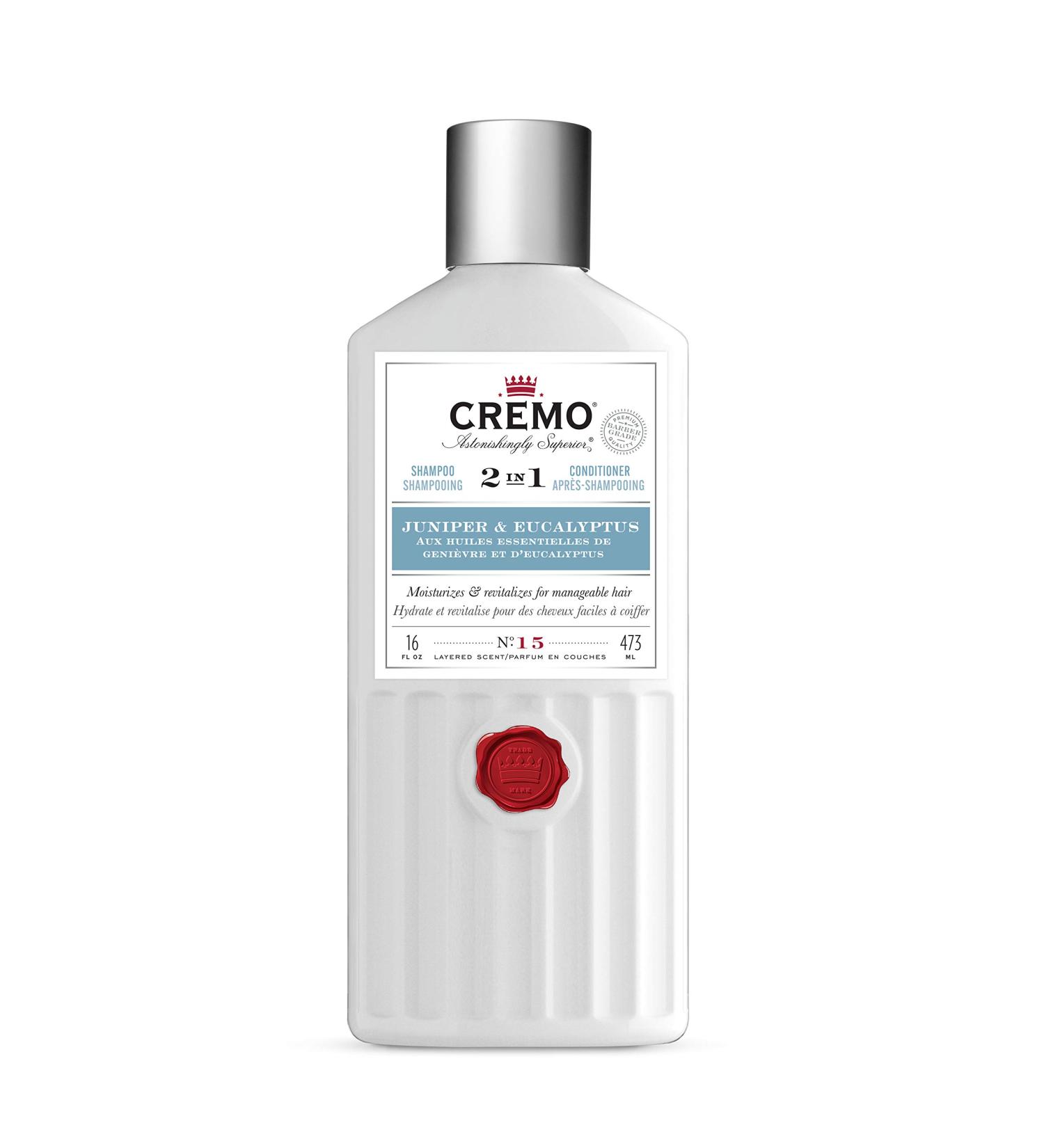 Cremo Shampoo & Conditioner 2-in-1 Juniper & Eucalyptus Clean & Nourish Hair 16 oz - Buy Online on GoSupps.com