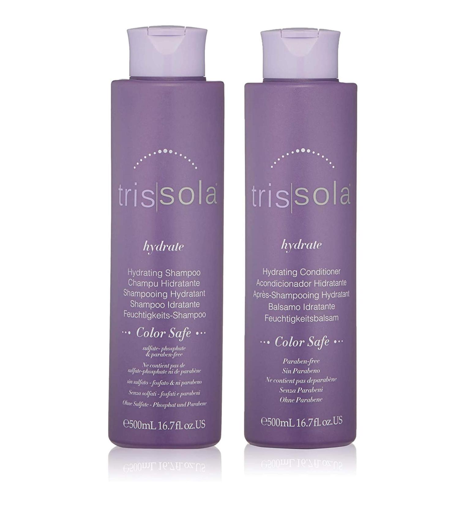 Trissola Hydrate Shampoo & Conditioner Duo - Moisturizing Color-Safe Hair Care Set (16.7 oz) - International Shipping Available - Buy Online on GoSupps.com