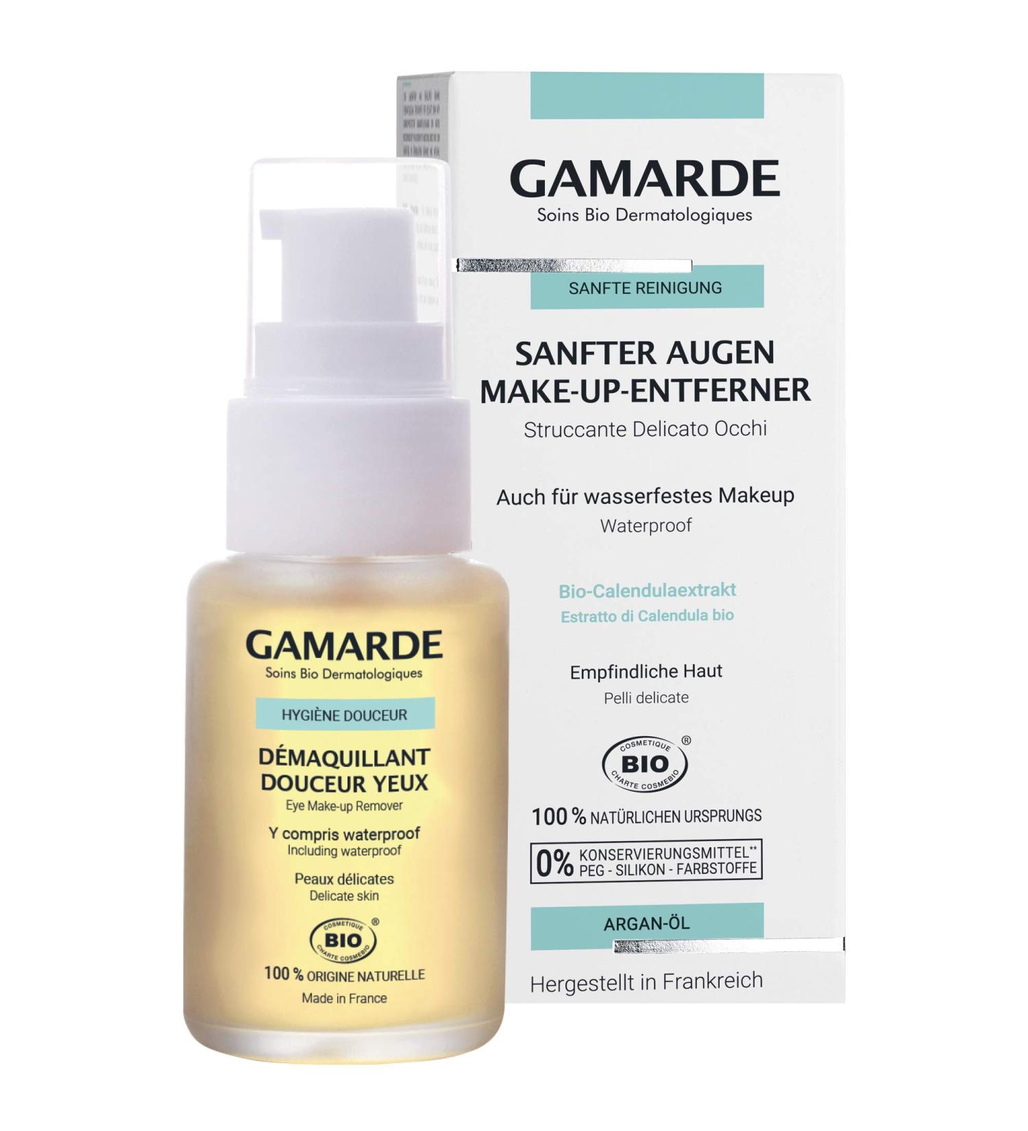 Gamarde Bio-Cosmetics Eye Makeup Remover | Gentle Vegan Formula | Natural 30ml | International Shipping - Buy Online on GoSupps.com