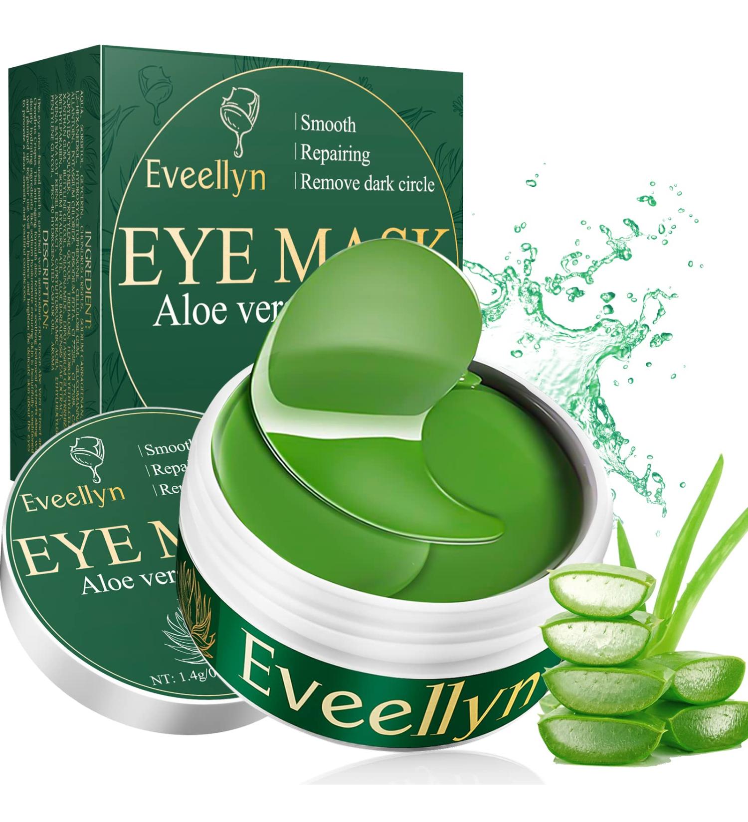 Aloe Vera Under Eye Patches - 30 Pairs for Dark Circles, Puffy Eyes, Fine Lines & Wrinkles - Women's Under Eye Treatment Skincare - Buy Online on GoSupps.com