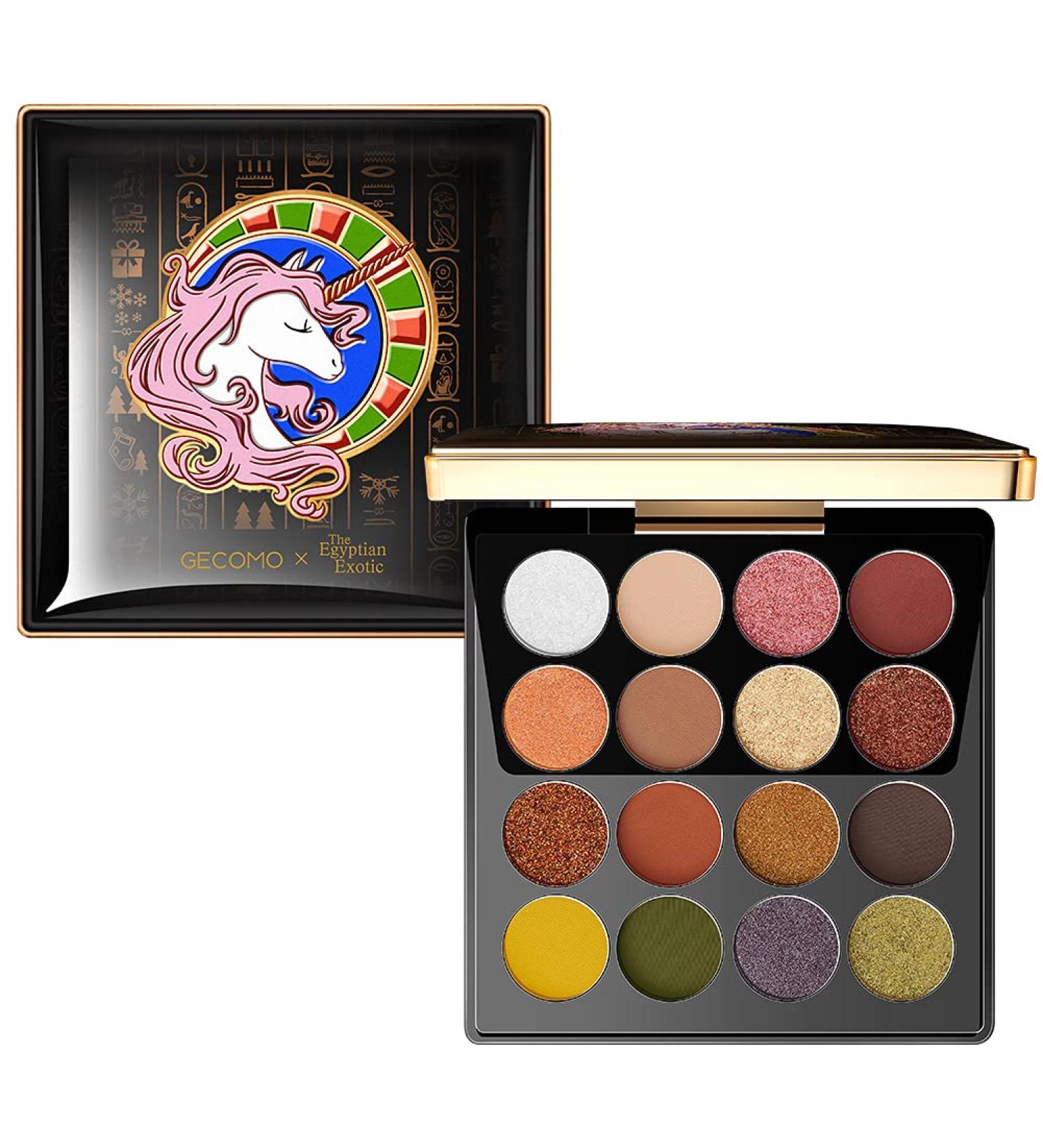 GECOMO Eyeshadow Palette - 16 Color Makeup Palette for Eyes - Glitter, Shimmer, Matte - Long Lasting & Waterproof - Perfect Gift for Women - Buy Online on GoSupps.com