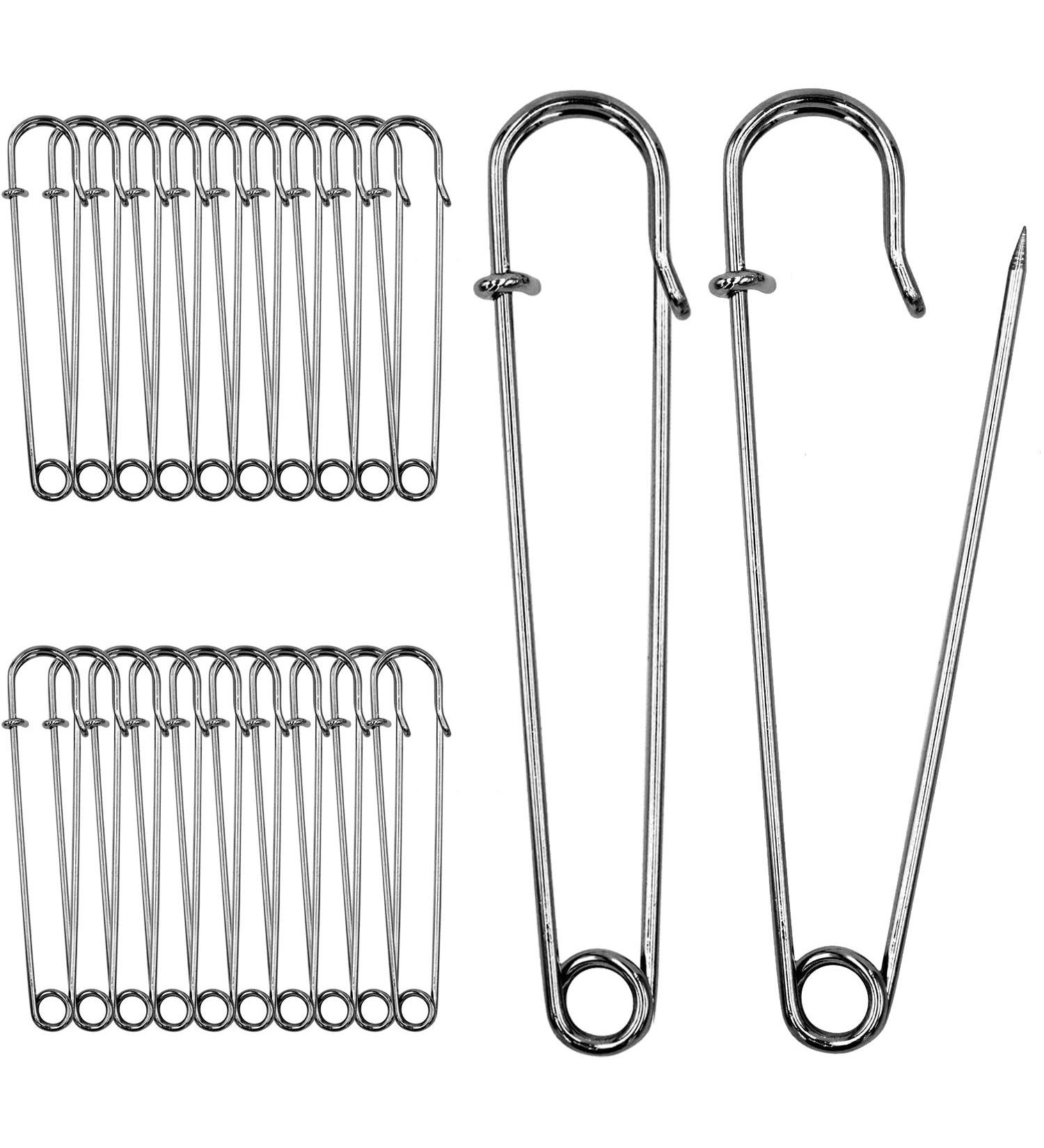 Beadnova 4 Inch Large Safety Pins for Clothes - 20pcs Giant Heavy Duty Safety Pins for Sewing, Quilting, Blankets, Upholstery, Laundry & Crafts - Buy Online on GoSupps.com