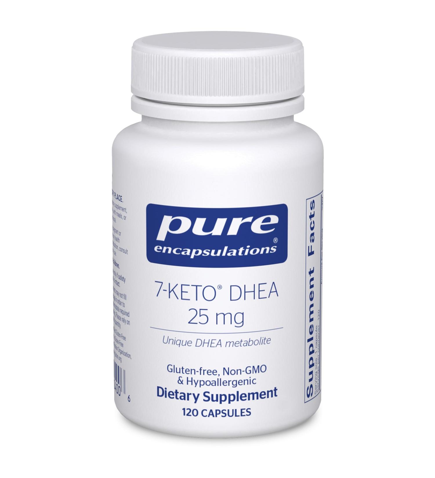 Pure Encapsulations 7-Keto DHEA 25 mg | Unique DHEA Metabolite Supplement to Support Thermogenesis* | 120 Capsules 120 Count (Pack of 1) - Buy Online on GoSupps.com