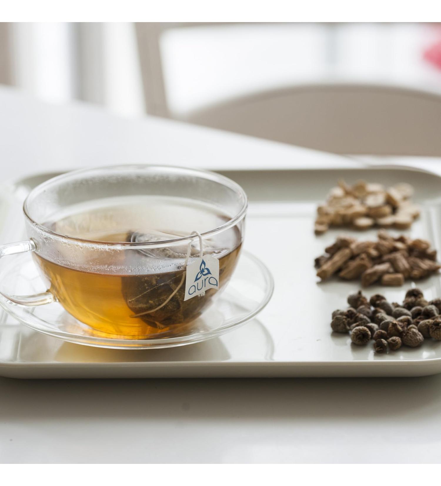  aura Pure Energy | Aura Herbal Tea | Boosts energy without caffeine | Reduces tiredness and fatigue | Energy Tea: 20 tea bags | Functional herbal tea | 100% natural ingredients | Vegan and cruelty-free - Buy Online on GoSupps.com