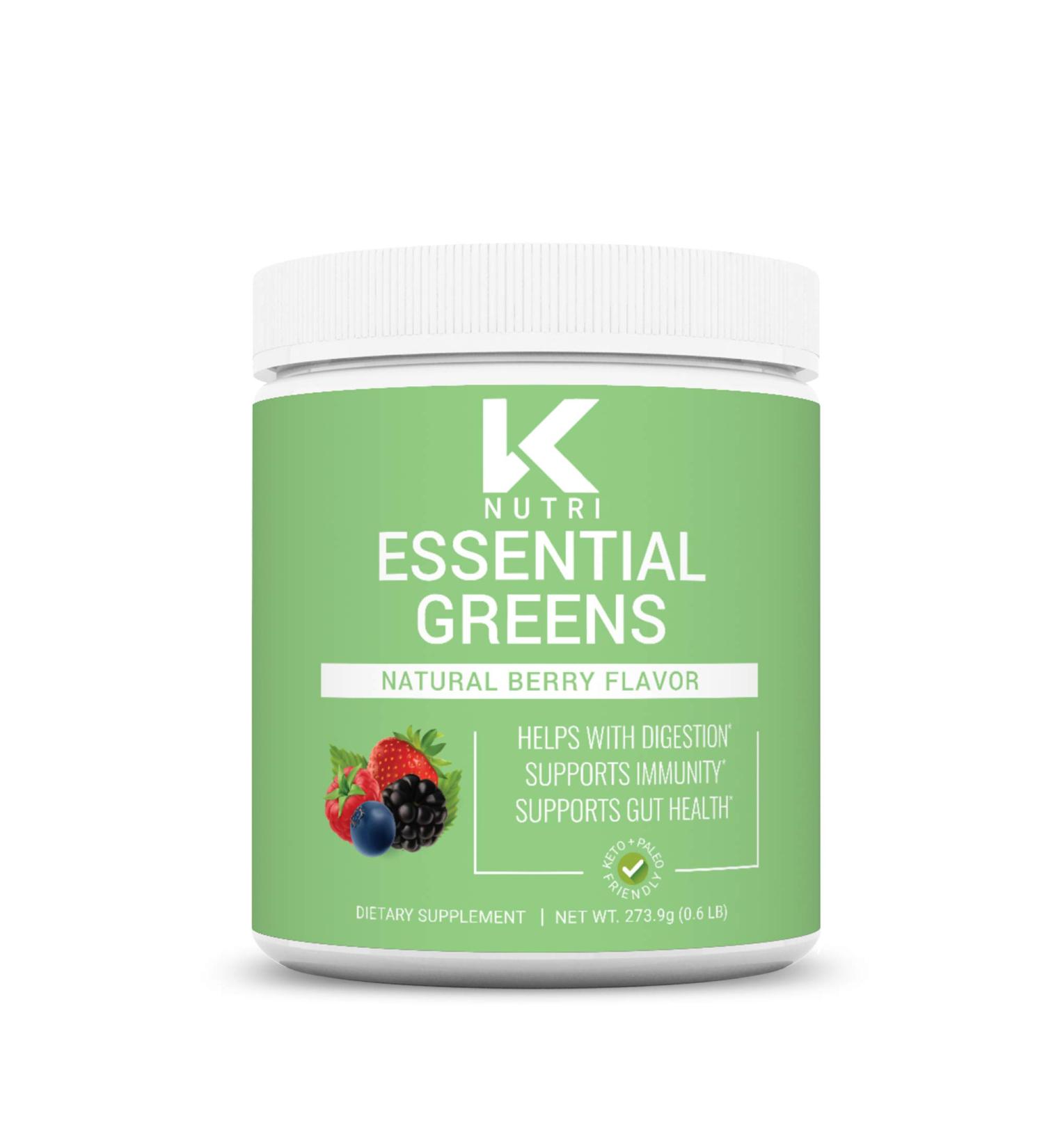 K Nutri Supergreens 30 Servings Organic Superfood Powder - Fruit & Vegetable Blend for Detox, Immunity, Energy & Gut Health - Naturally Flavored - Greens Supplement - Buy Online on GoSupps.com