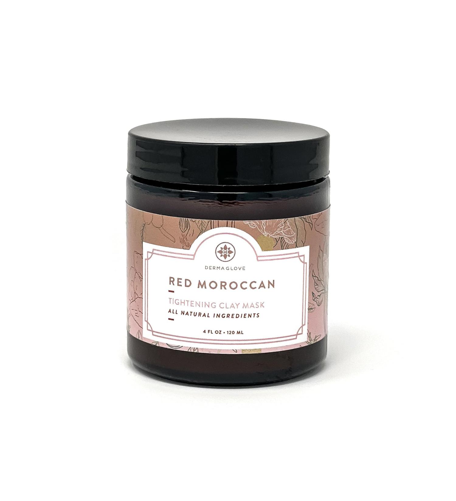 Red Moroccan Clay Mask - All Natural Tightening & Exfoliating Facial Treatment | 4 oz Jar - Buy Online on GoSupps.com