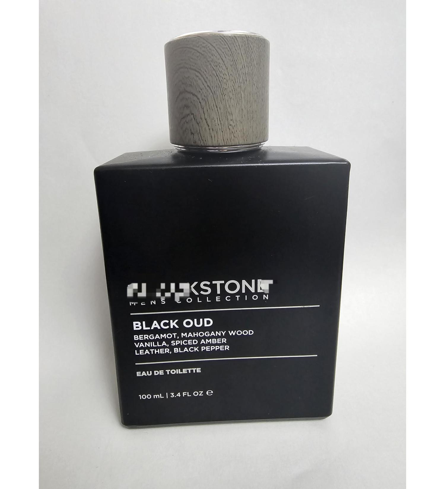 Black Oud Fragrance for Men by Blackstone 3.4 fl oz Bergamot Mahogany Wood Vanilla Spiced Amber Leather Black Pepper New