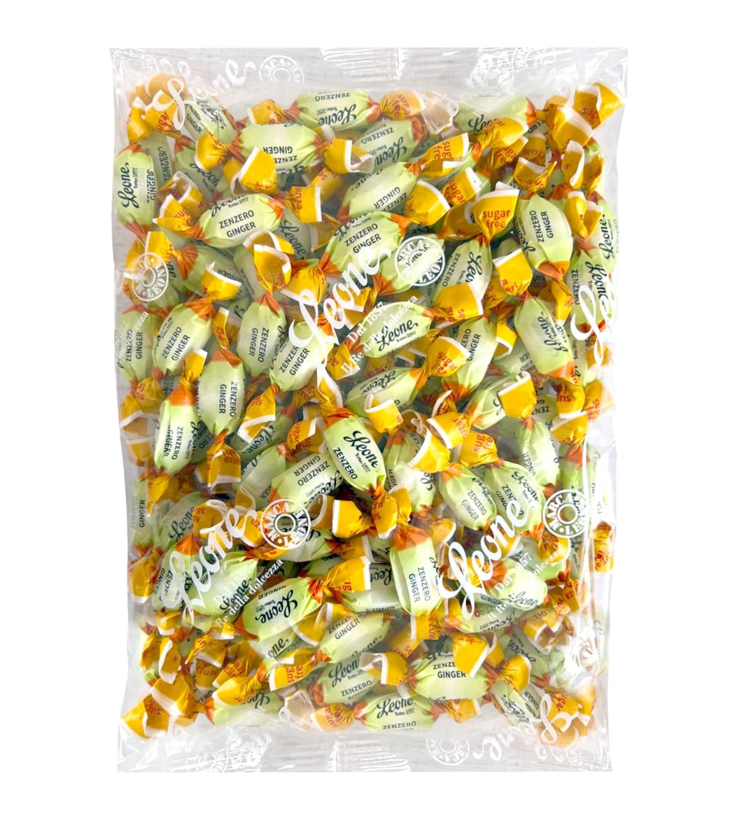  Pastiglie Leone Leonsnella Sugar-Free Ginger Flavored Caramelle 500 grams - Leone Pastilles brand - Buy Online on GoSupps.com