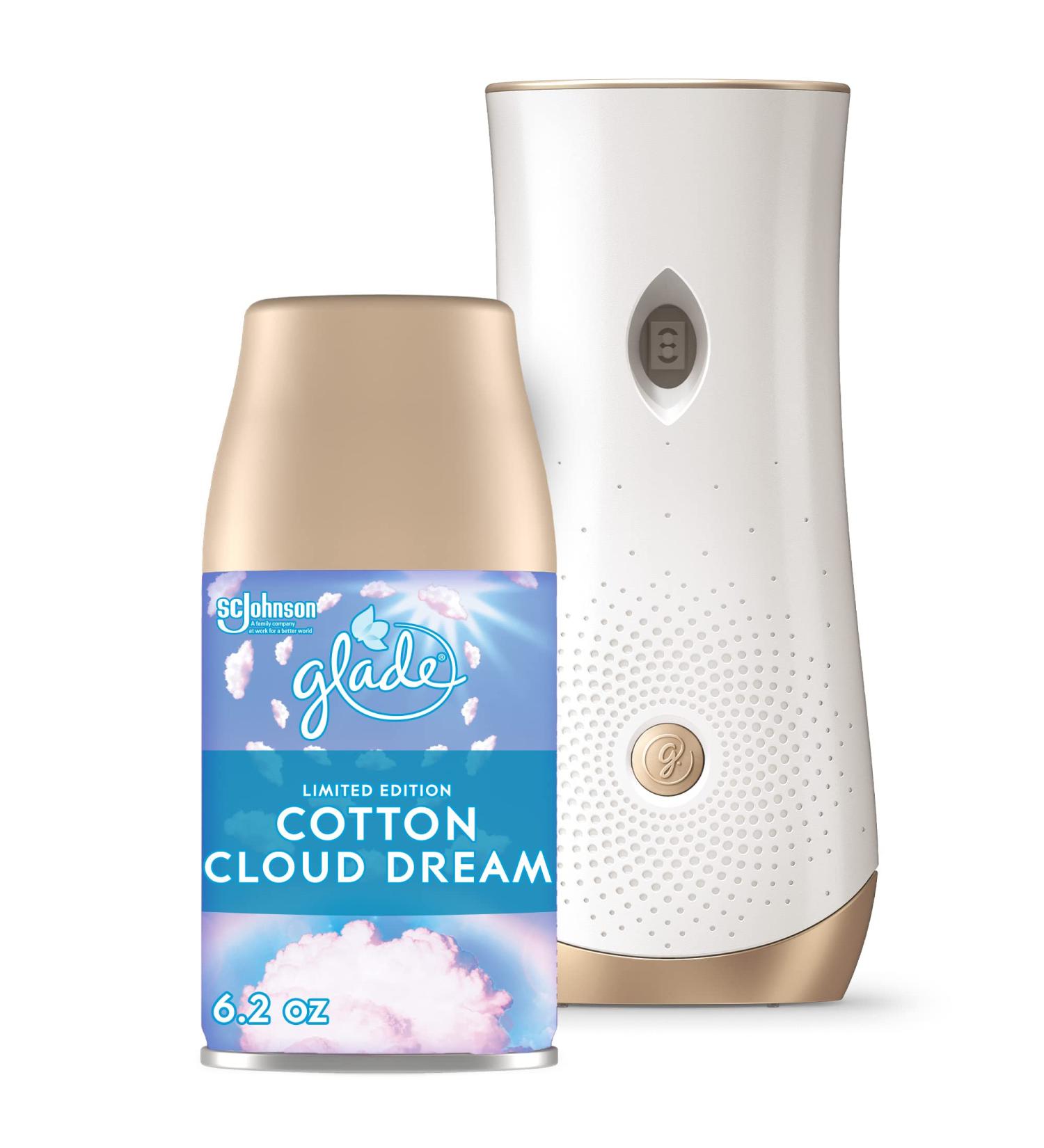 Glade Cotton Cloud Dream Automatic Spray Refill & Holder Kit - 6.2 Oz Air Freshener for Home & Bathroom - Buy Online on GoSupps.com