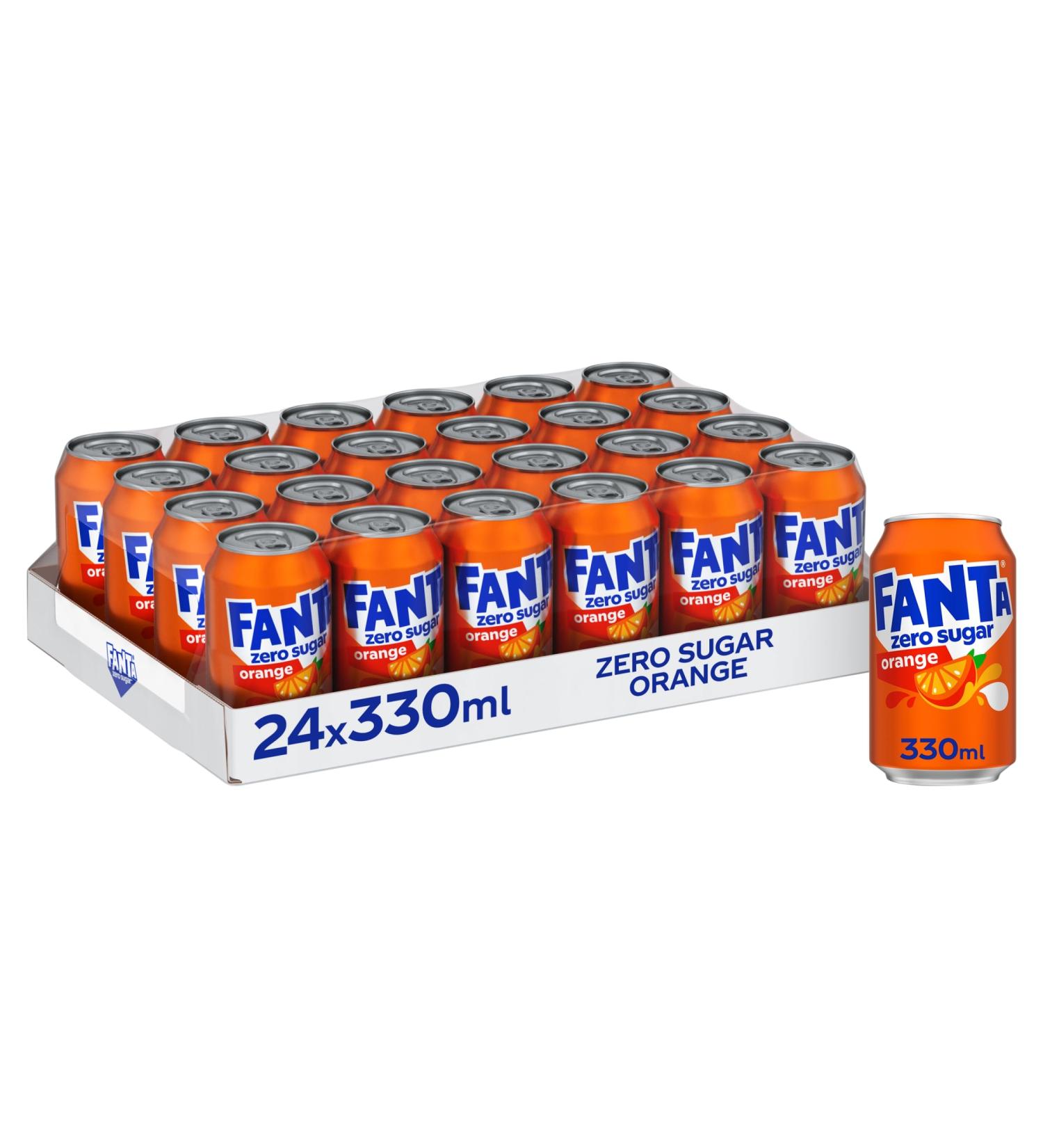 Fanta Boisson orange douce du z ro 330 ml (24 bo tes) Orange 330 ml (Lot de 24) - Buy Online on GoSupps.com