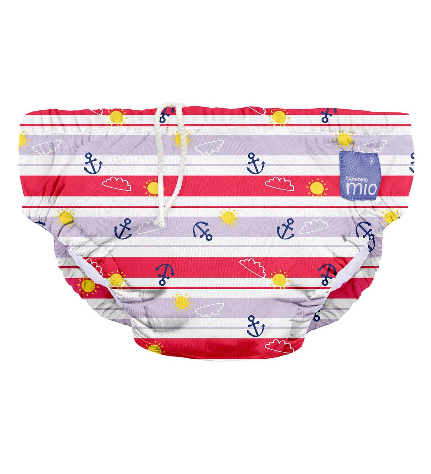 Bambino Mio Reusable Swim Nappy Anchors Away Small (0-6 months) | Eco-Friendly Baby Swimwear - Buy Online on GoSupps.com