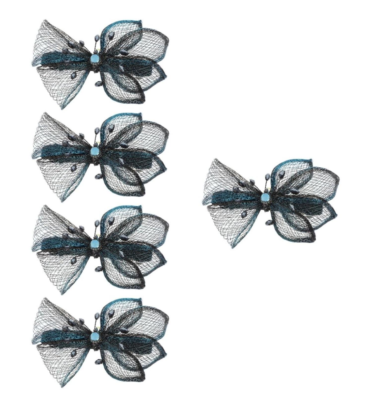 Beaupretty Blue Hair Clips butterfly clip bow clips party fascinators high ponytail clip bows barrette bridal clip clips barrettes spring clip copper wire vintage Decor - Buy Online on GoSupps.com