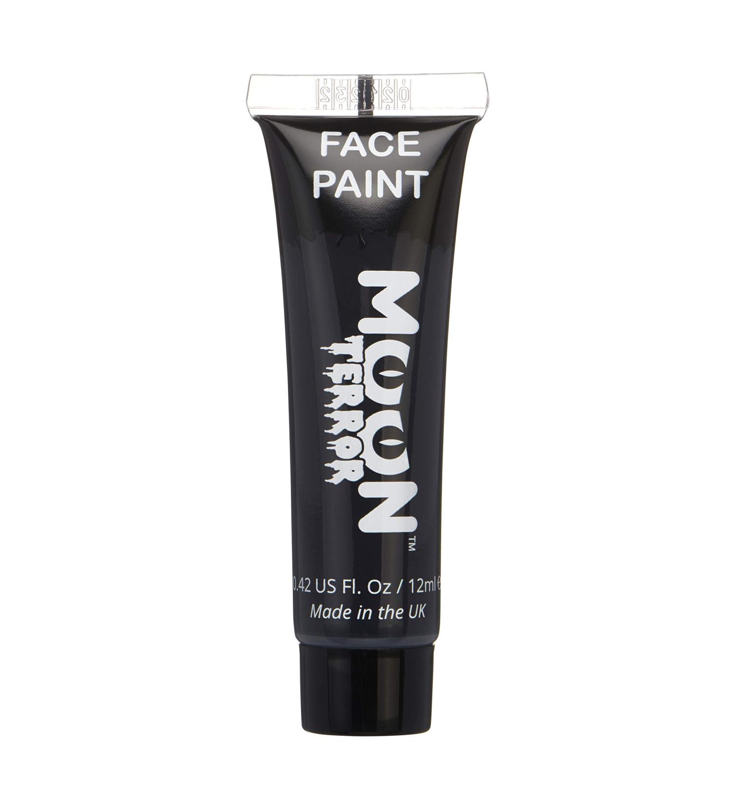Halloween Face Paint Body Paint by Moon Terror - Midnight Black 12ml | SFX Makeup for Special Effects - Buy Online on GoSupps.com