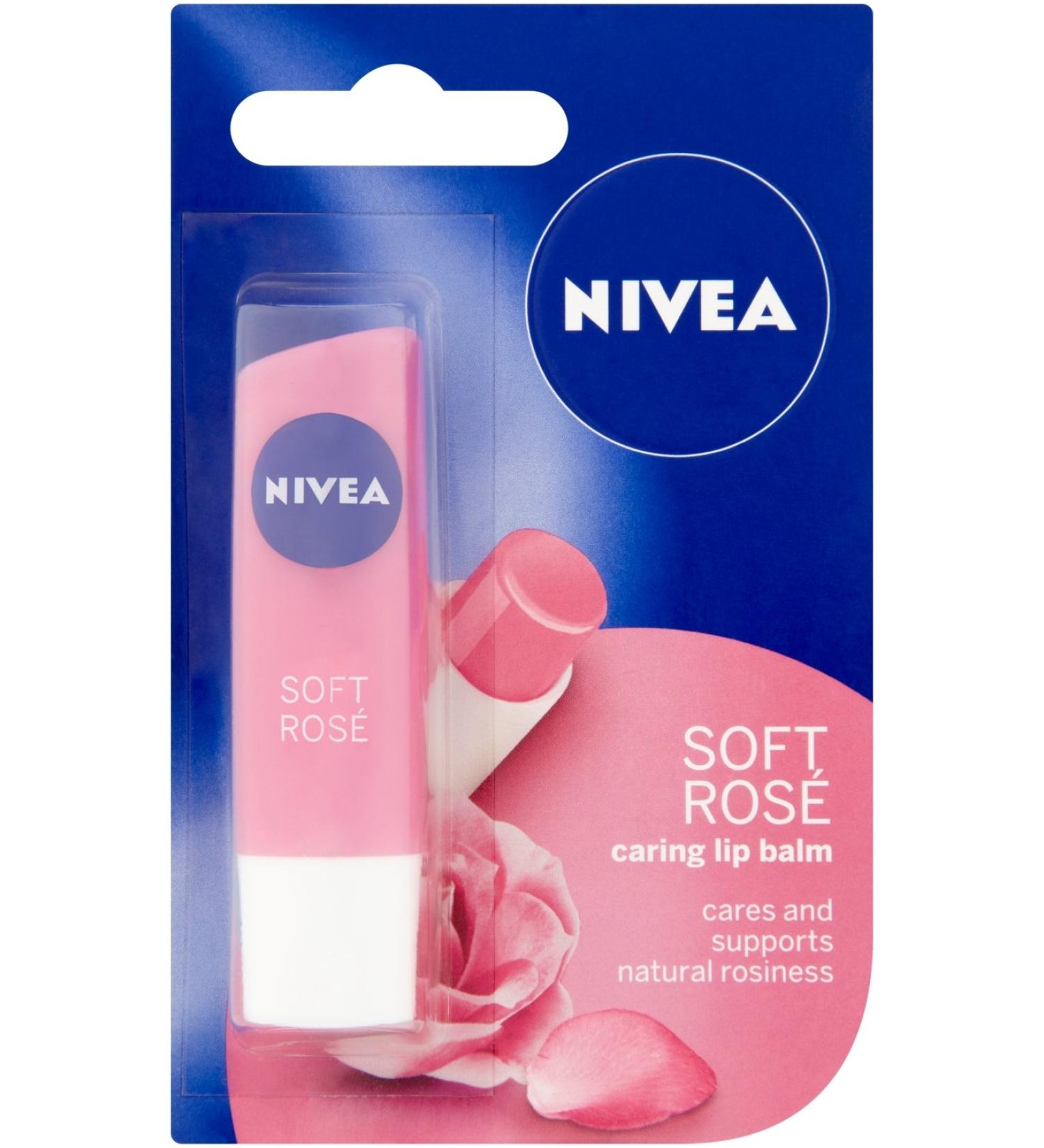 Nivea Lip Balm Care 4.8g Soft Rose Pack of 12 - Buy Online on GoSupps.com