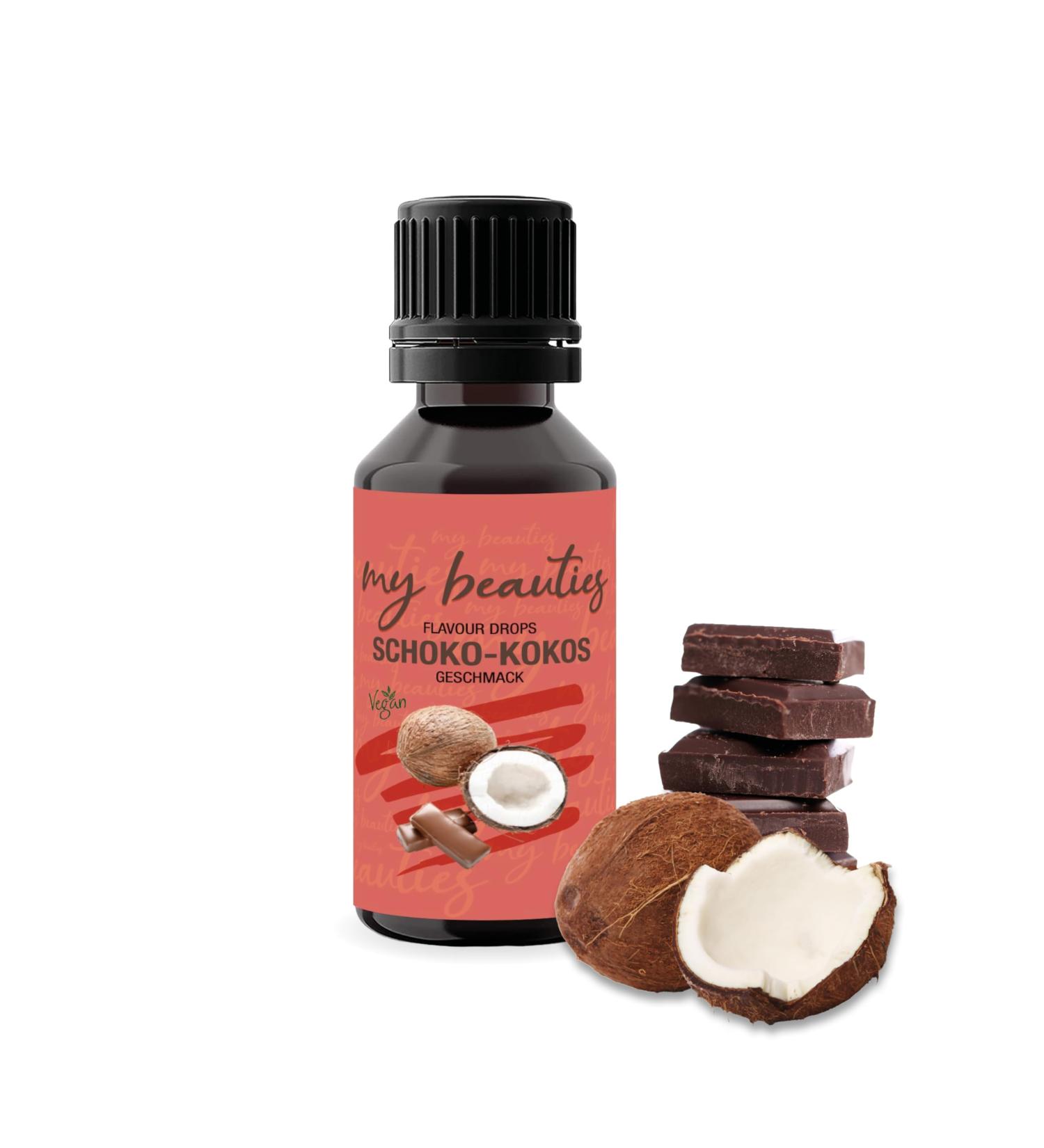 Flavour Drops 30ml - Sugar-Free Chocolate & Coconut Aroma for Food | My Beauties - Low-Calorie Sweetener - Buy Online on GoSupps.com