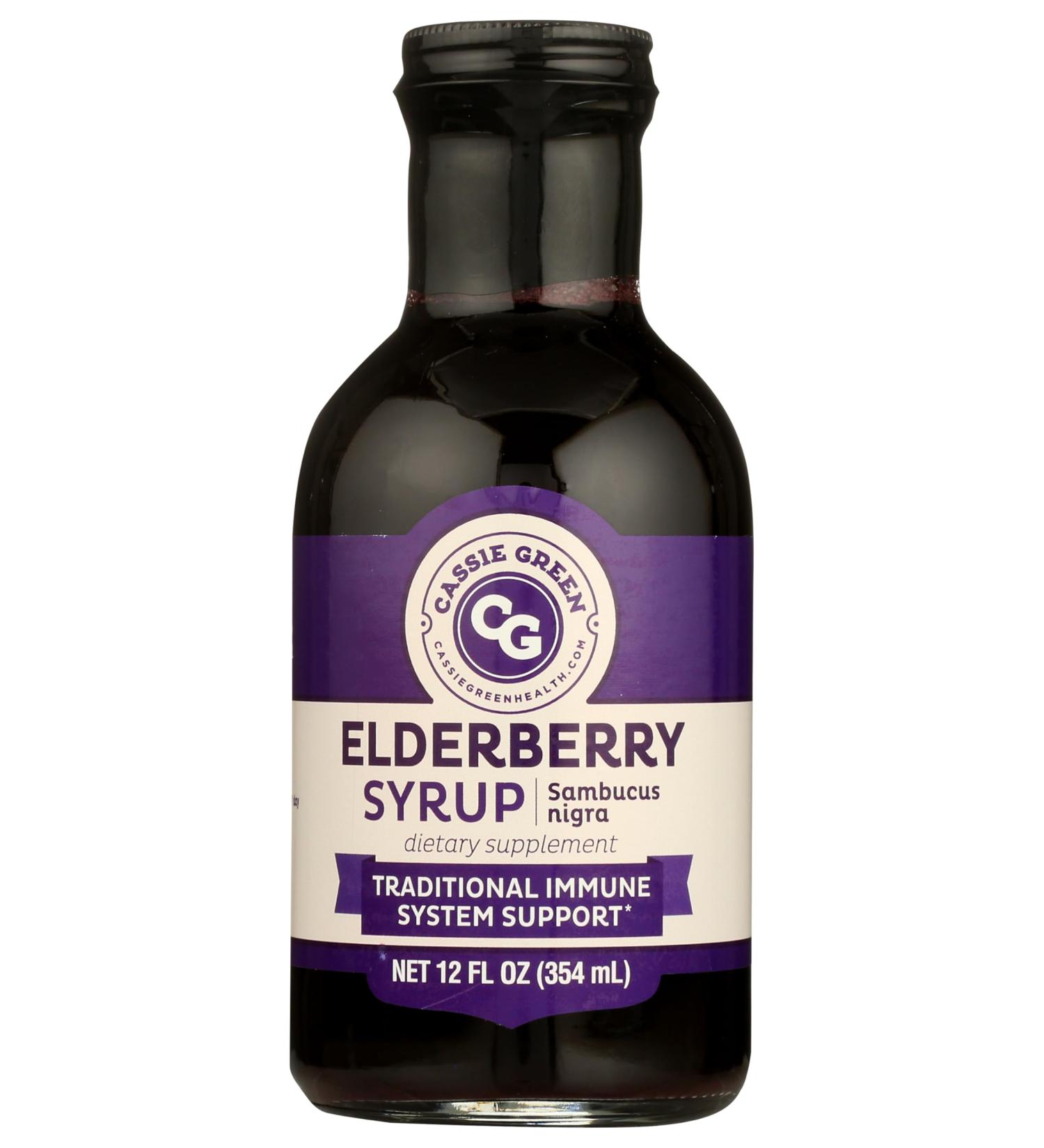 Cassie Green Health Elderberry Syrup 12 FZ - Buy Online on GoSupps.com