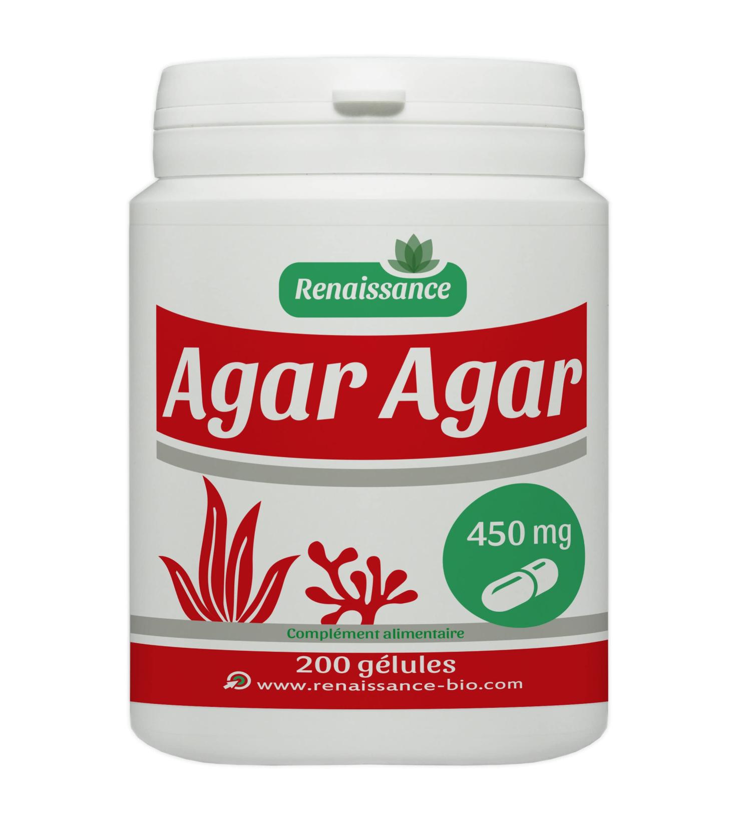 Agar Agar - 450 mg - 200 capsules - Buy Online on GoSupps.com