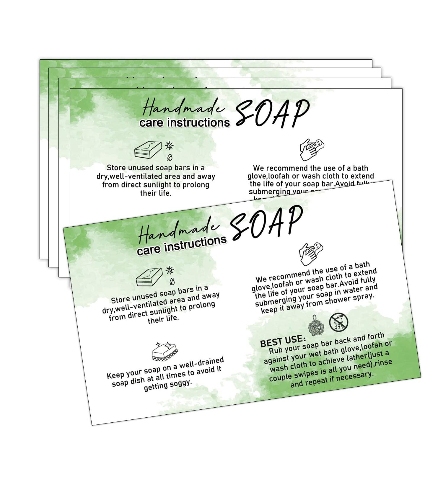 Handmade Soap Care Instructions - Feminine Soap Care Guide - 50 Pack - Buy Online on GoSupps.com