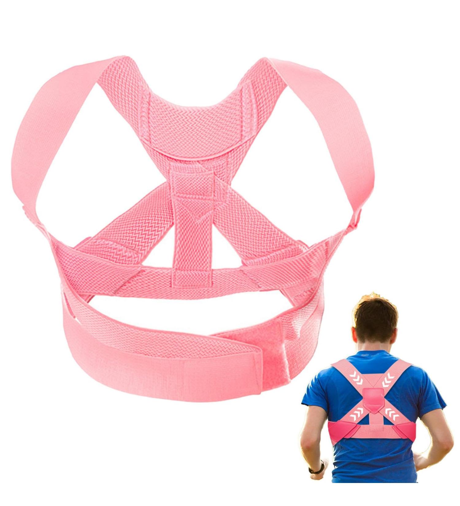 Posture Corrector for Men and Women | Adjustable Shoulder Brace Belt Multi-Functional Training Aid for School Gym Work Area and Home - Buy Online on GoSupps.com