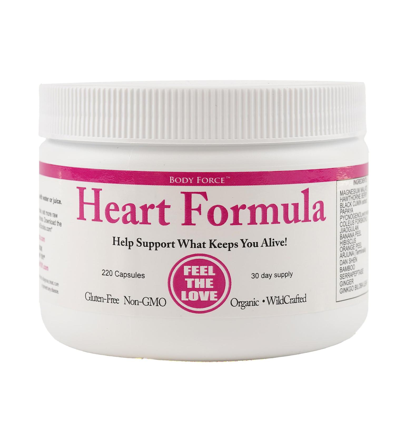 Body Force Heart Formula Capsules: Plant-Based Powder with Magnesium Malate Serrapeptase Hawthorn Berries & Ginkgo Biloba - Buy Online on GoSupps.com