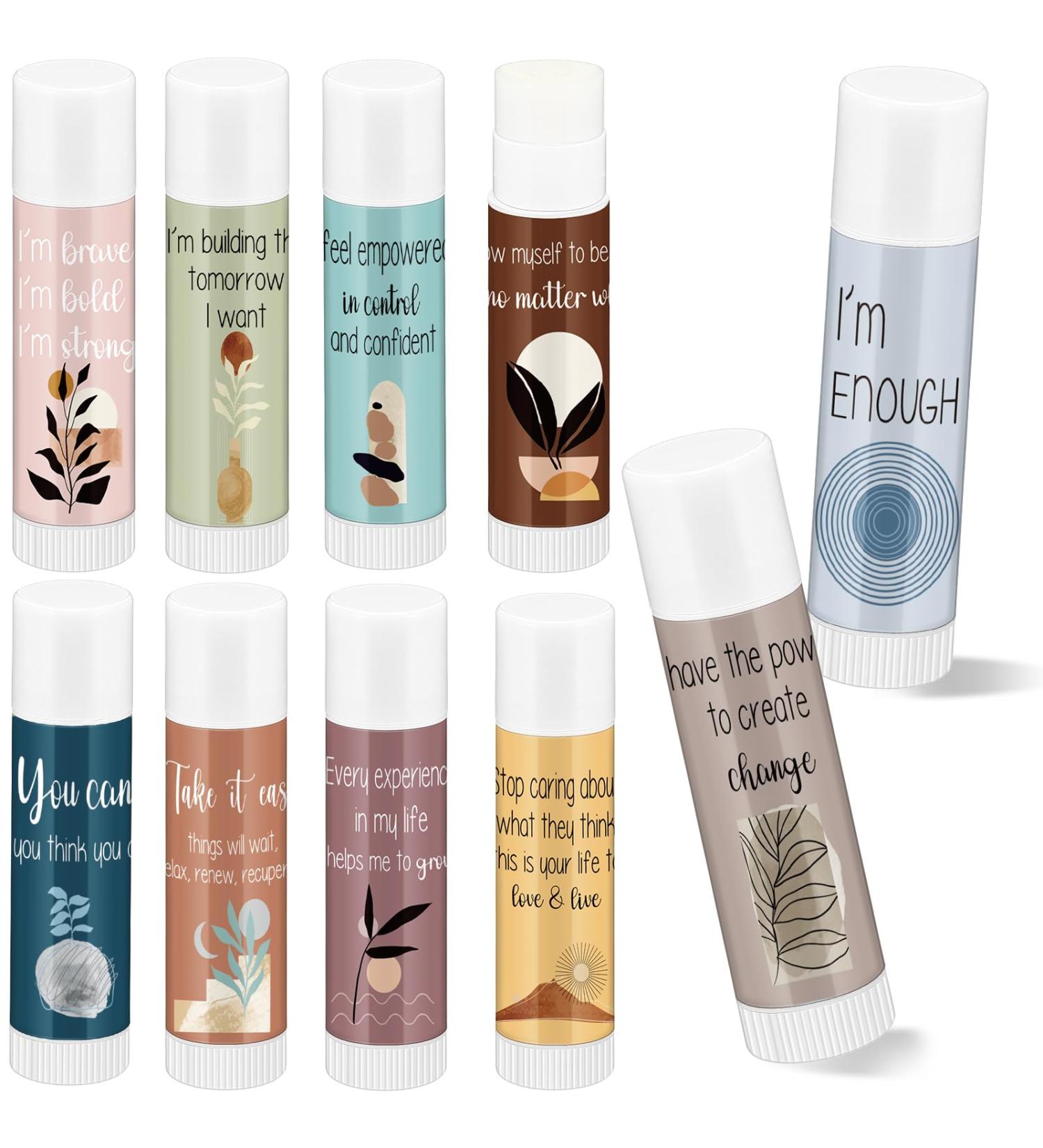 Bulk Mental Health Awareness Gifts | Inspirational Lip Balm & Affirmation Cards for Self Care - Perfect Stress Relief Gifts for Family and Friends (50 Sets - Buy Online on GoSupps.com