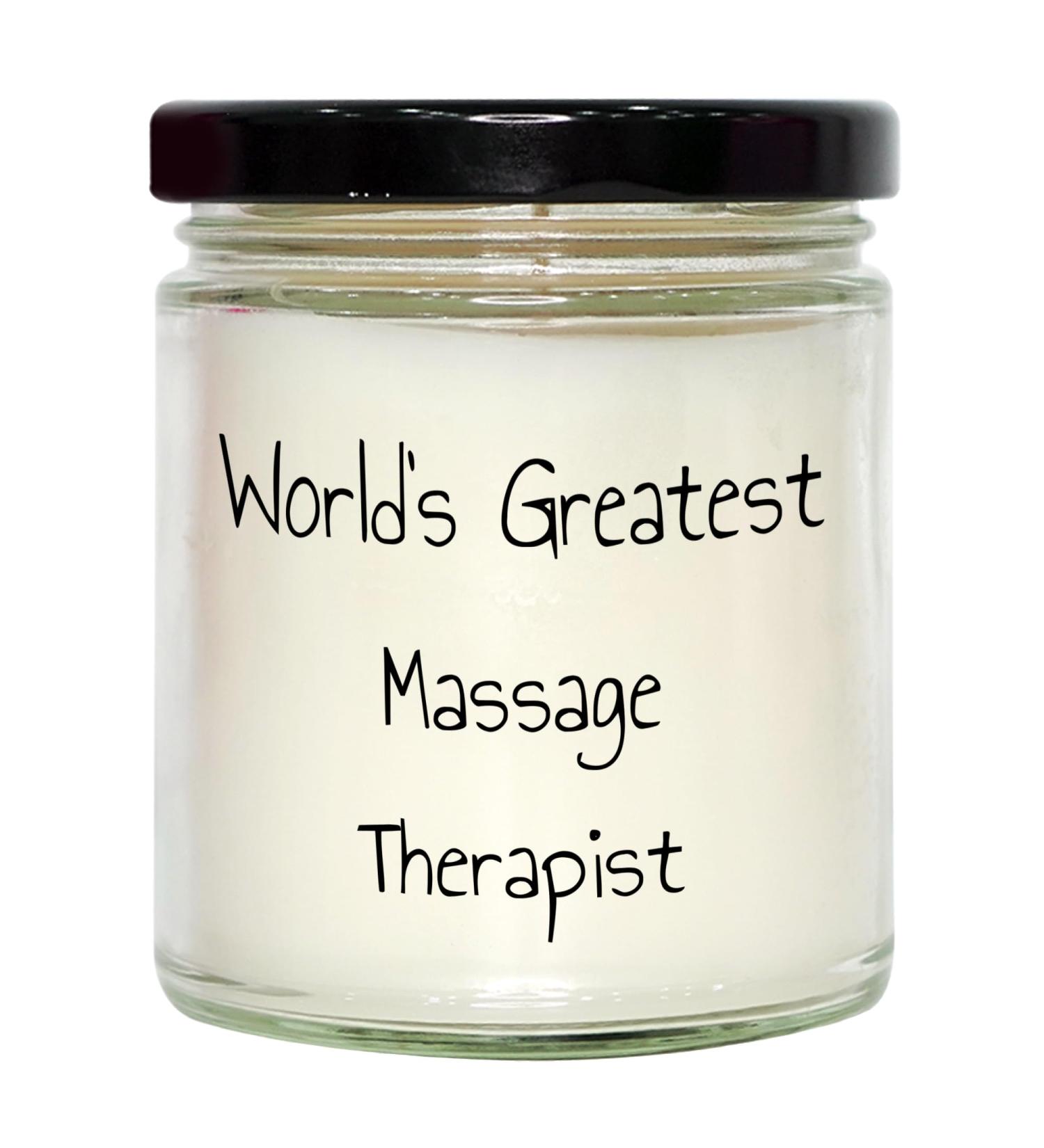 Massage Therapist Gifts for Men - World's Greatest 9oz Vanilla Soy Candle | Unique Graduation Gift - Buy Online on GoSupps.com