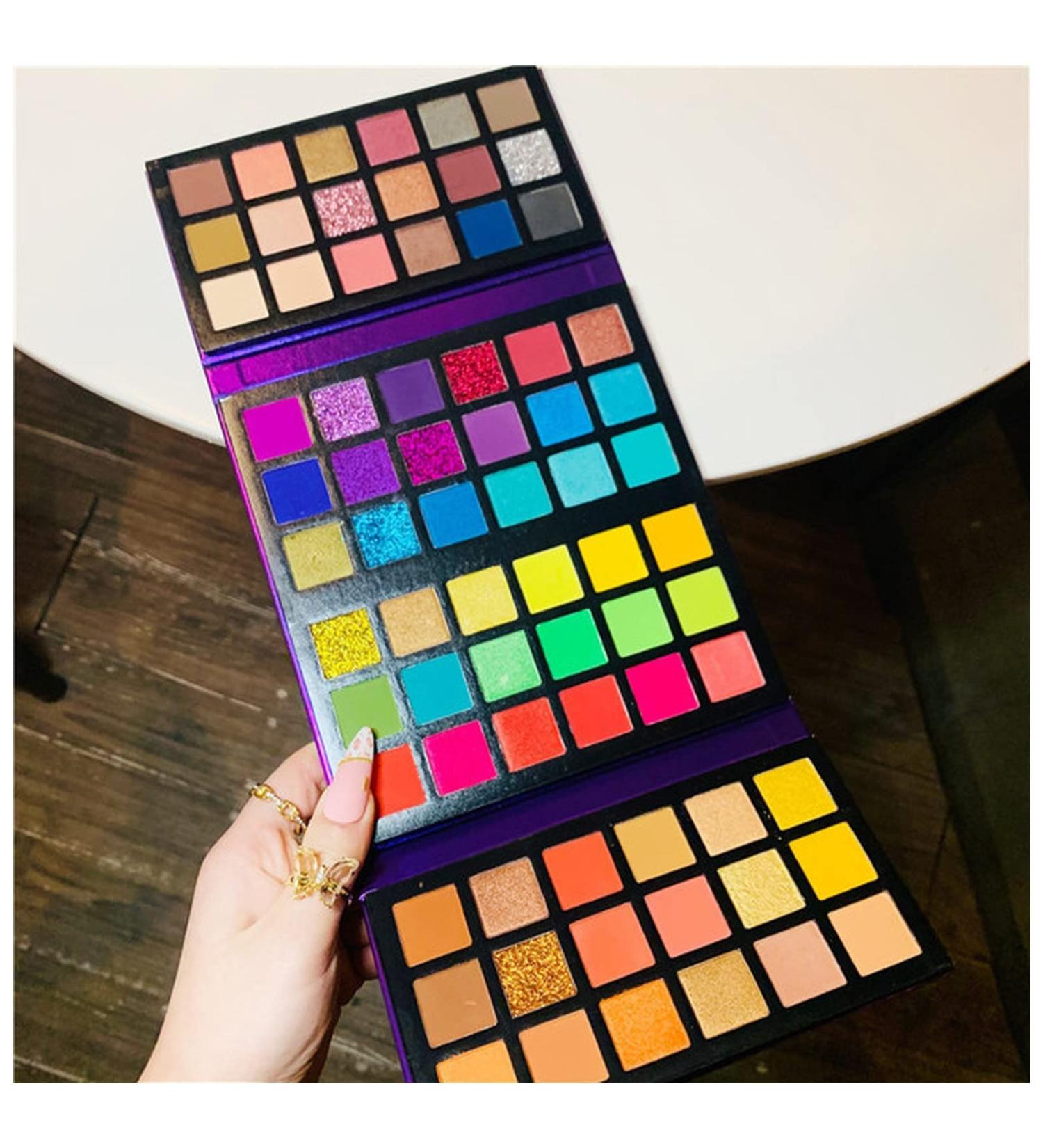 DUnLap Beauty Palette 72 Colors Matte Glitter Eyeshadow Palette Colorful Eyeshadow Neon Eye Pigments Christmas Makeup Palette Professional Eyeshadow Palette 1PC - Buy Online on GoSupps.com