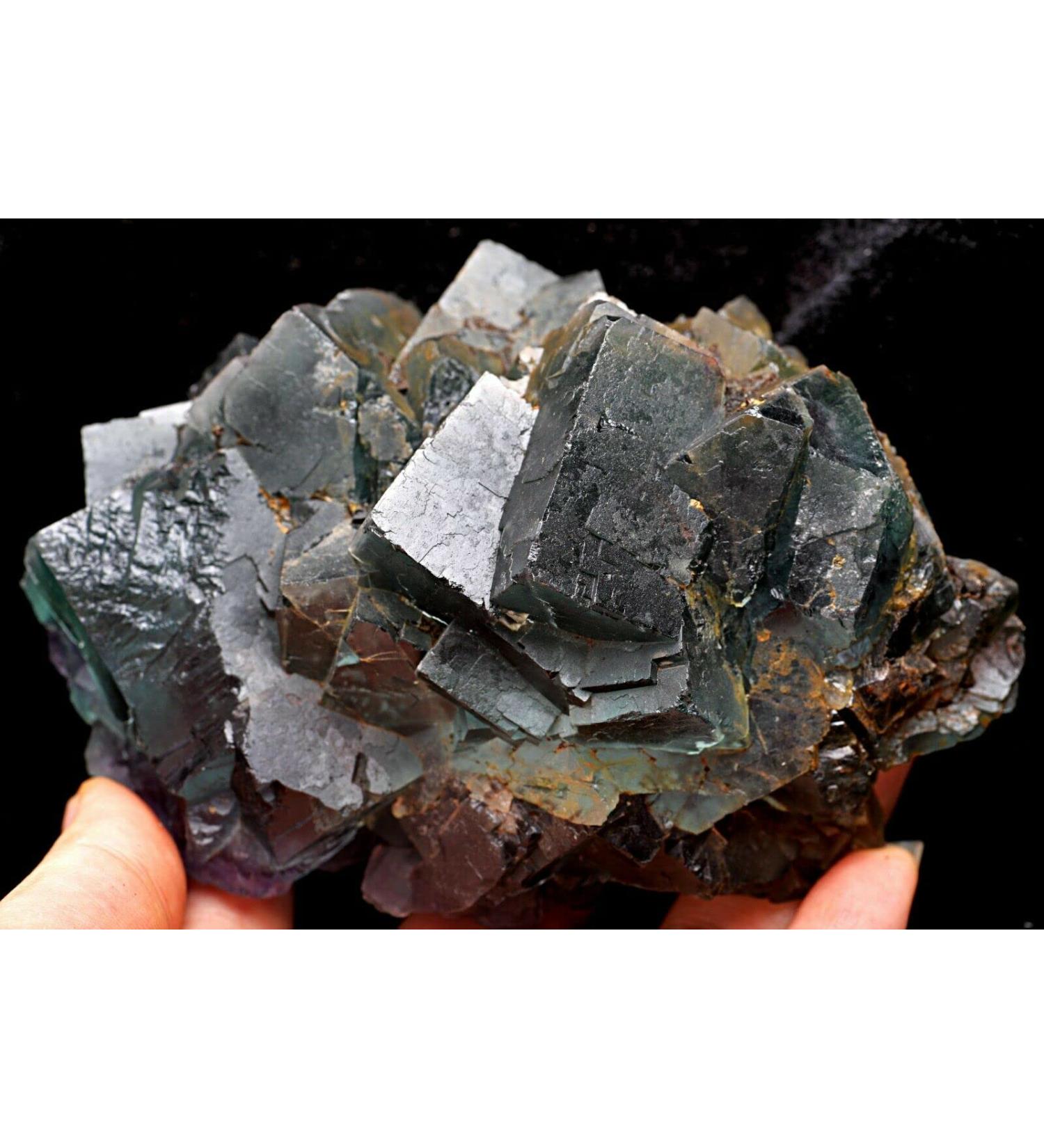 707g Natural Green Purple Fluorite Cluster Crystal Specimen JZIGTDEM - Buy Online on GoSupps.com