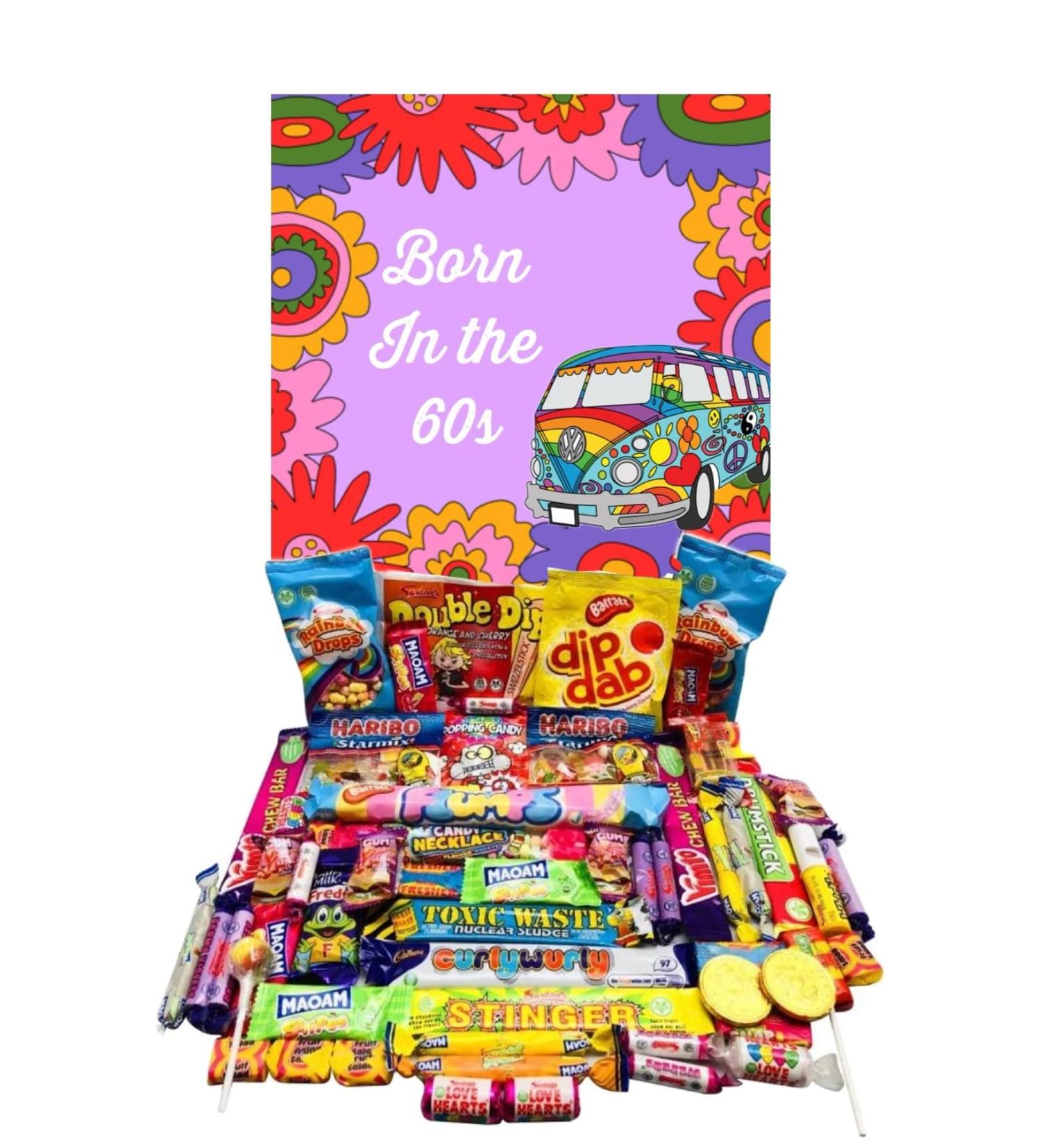 Born in the 60's Pick n Mix The Ultimate Retro Sweet Selection 70s 80s Box Sweet Hamper Present Gift Birthday - Buy Online on GoSupps.com