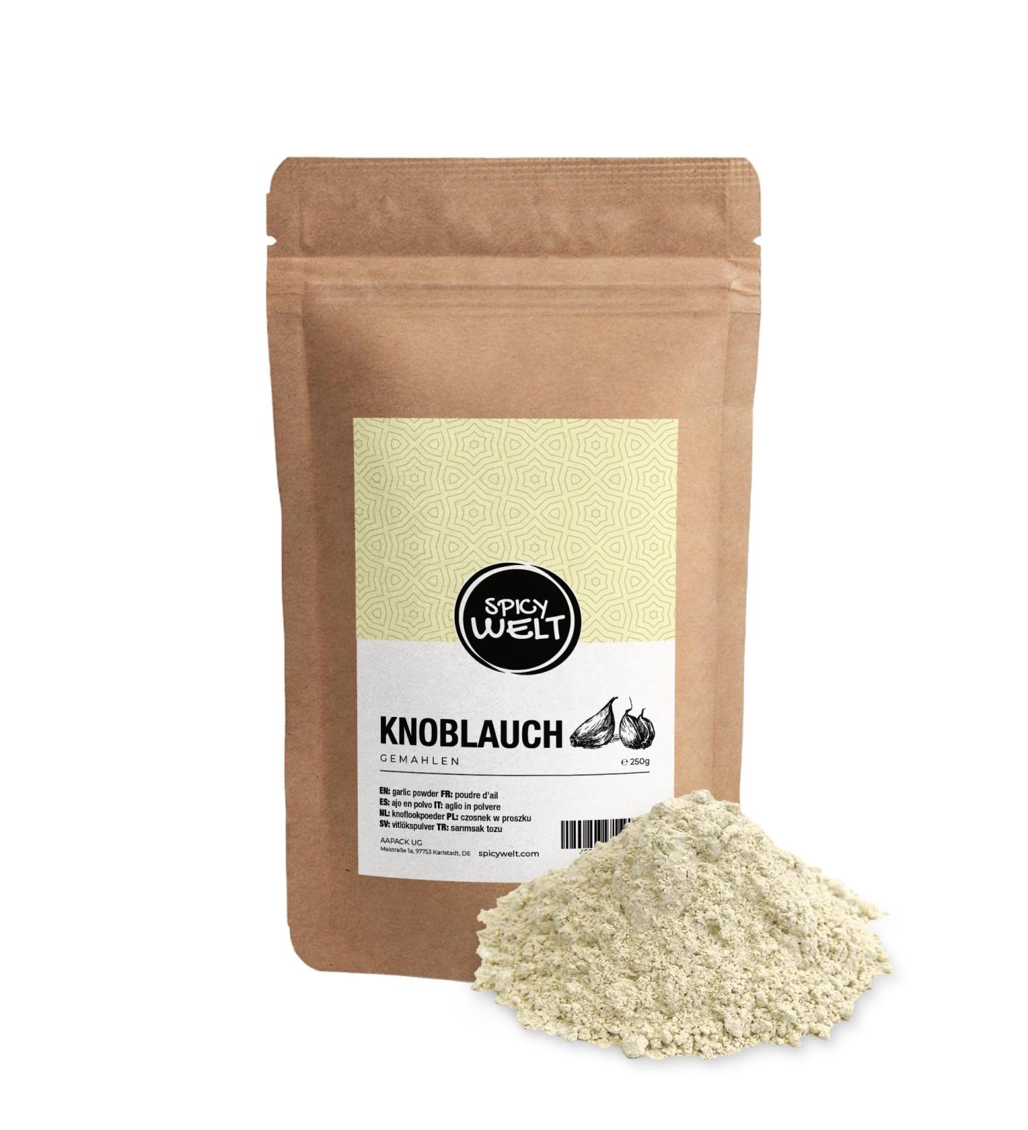 AAPACK UG Spicy Welt Garlic Powder 250g Finely Ground Garlic For Vegetables Meat & Sauces Savory Aromatic & Versatile 100 Natural & Without Additives - Buy Online on GoSupps.com