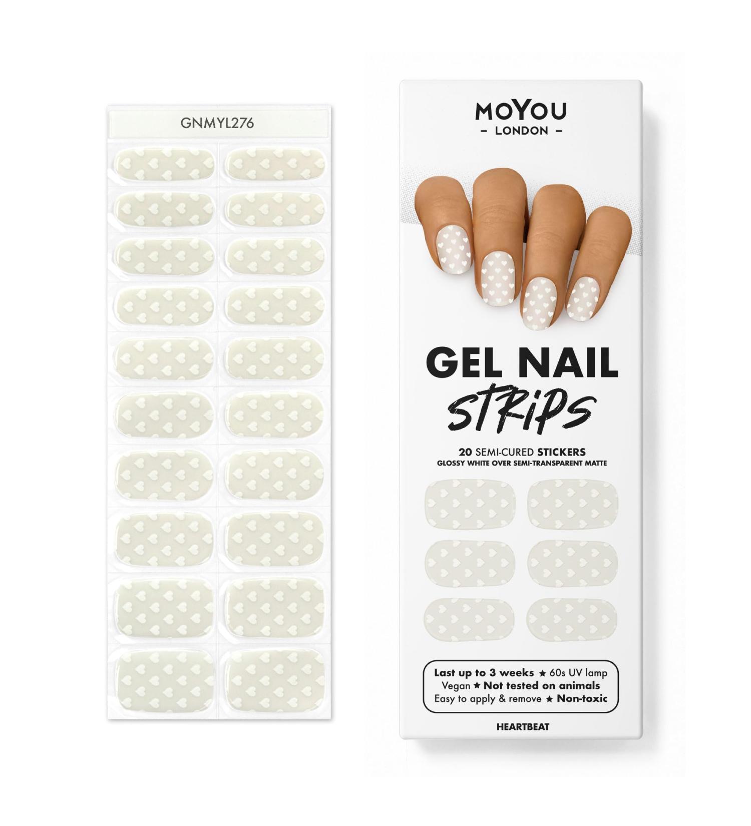 MOYOU LONDON Gel Nail Strips 20 Pc + Free UV Lamp | Easy Apply & Remove for Salon-Quality Manicure - Buy Online on GoSupps.com