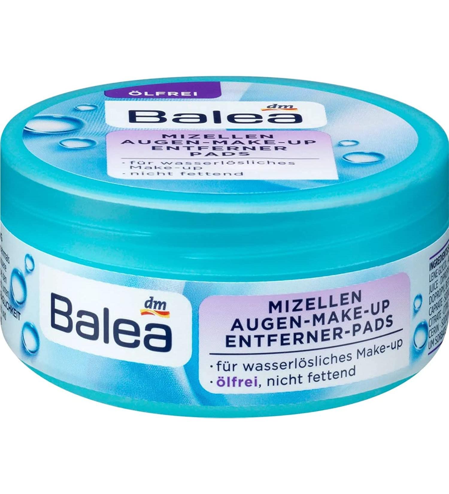 Balea Eye Make-Up Remover Pads - Aloe Vera Oil-Free 50 Pieces | Gentle & Effective | International Shipping - Buy Online on GoSupps.com
