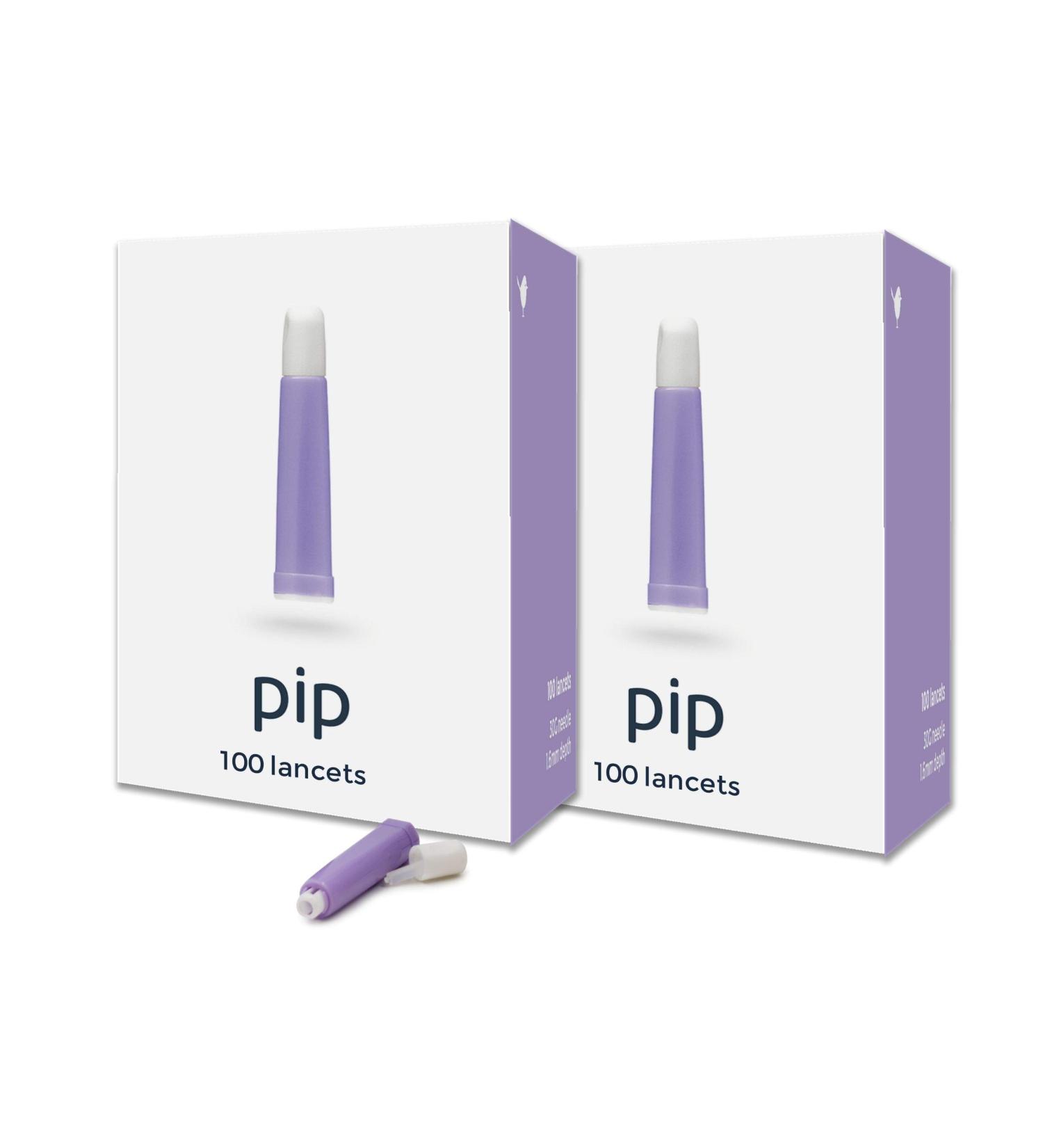 Pip Lancets - 200 Count Value Pack - 30G x 1.6MM - Purple