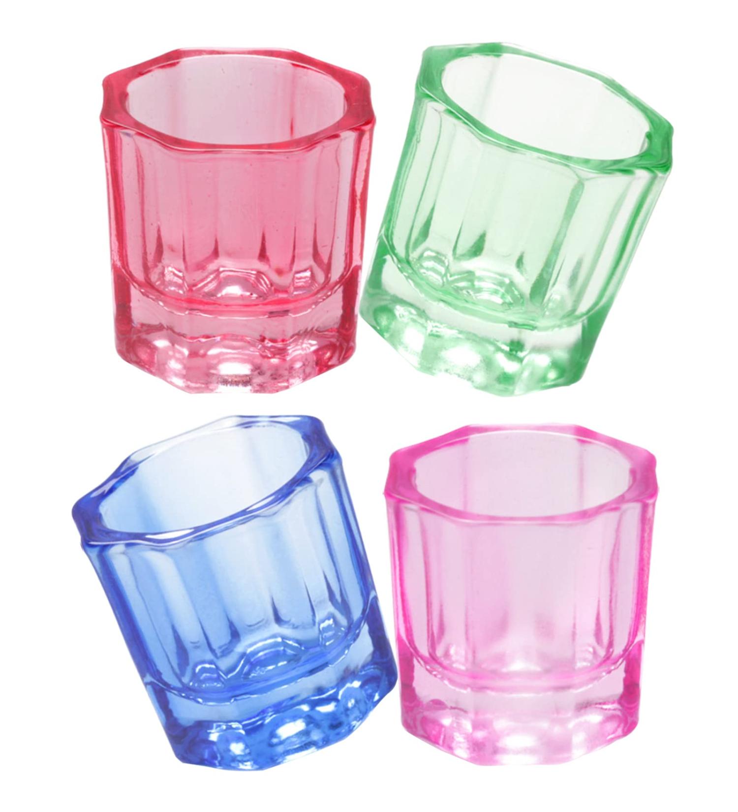 Drehdy 4 Pack Dappen Dish Cups for Nail Art - Acrylic Liquid & Powder Holder - Manicure Care Tools - 4 Colors - Buy Online on GoSupps.com