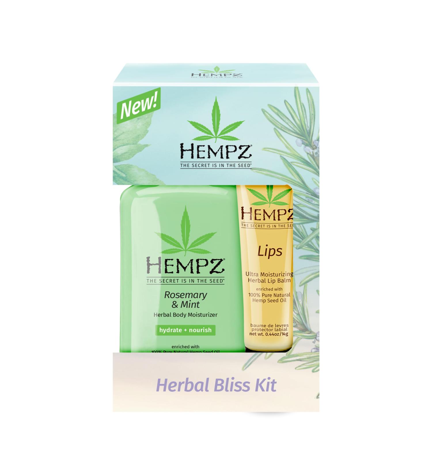 Hempz Herbal Bliss Kit | Mini Lotion & Lip Balm | Travel Essentials - Buy Online Worldwide - Buy Online on GoSupps.com