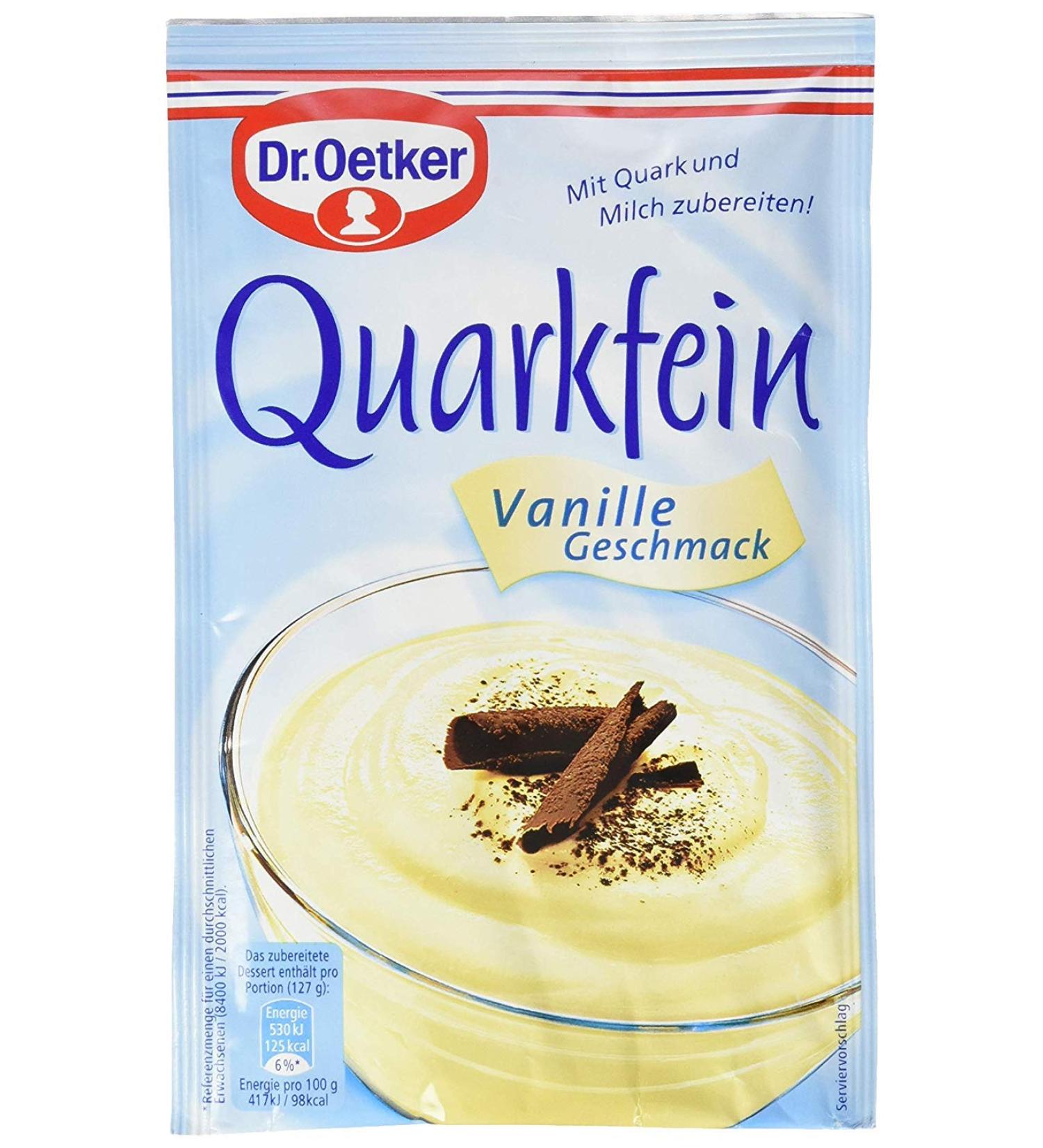 Dr. Oetker - Quark fine vanille (Quarkfein Vanille) | Poids Total 55 grams - Buy Online on GoSupps.com